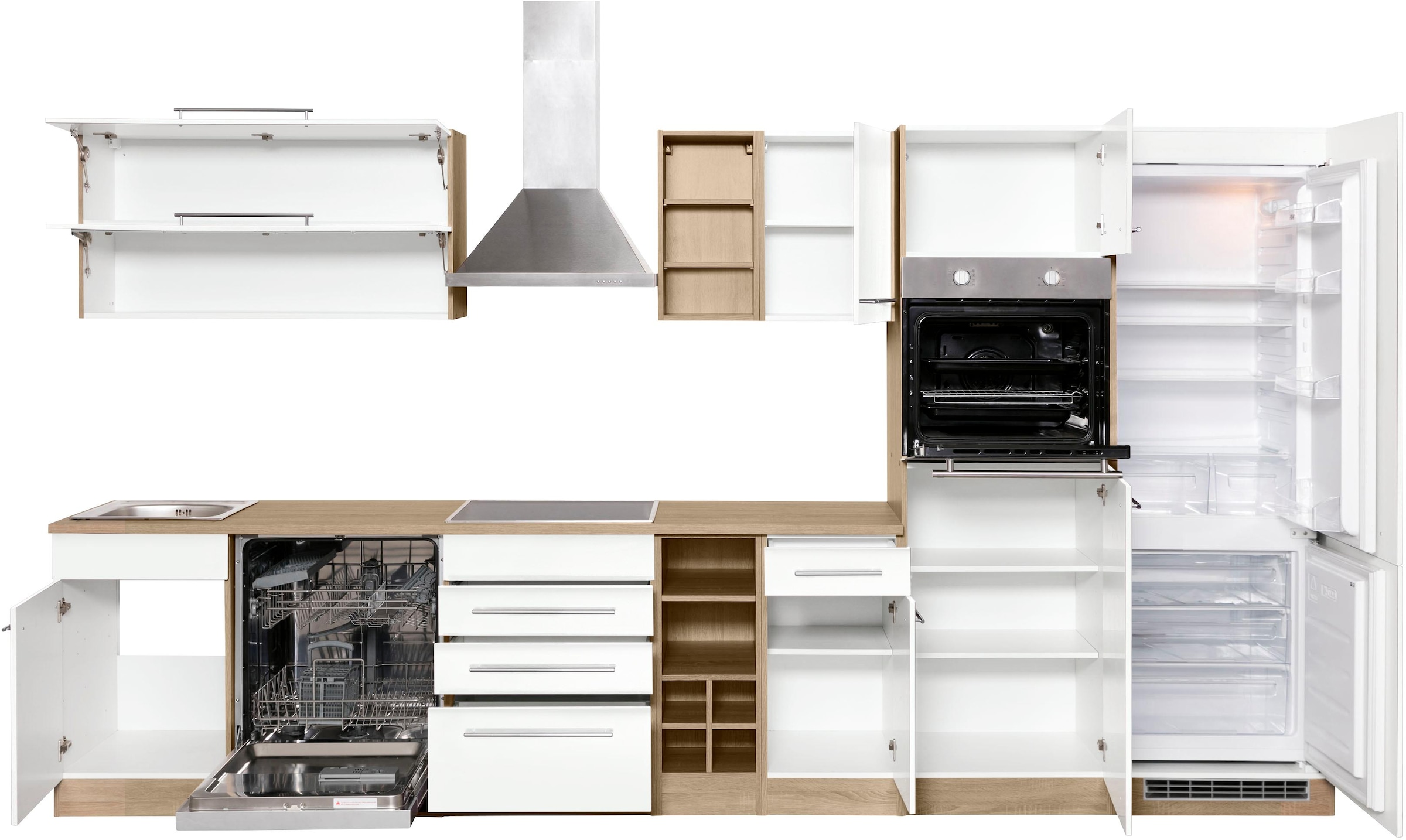 KOCHSTATION Kitchenette »KS-Eton« sans appareils électroniques, largeur 360 cm
