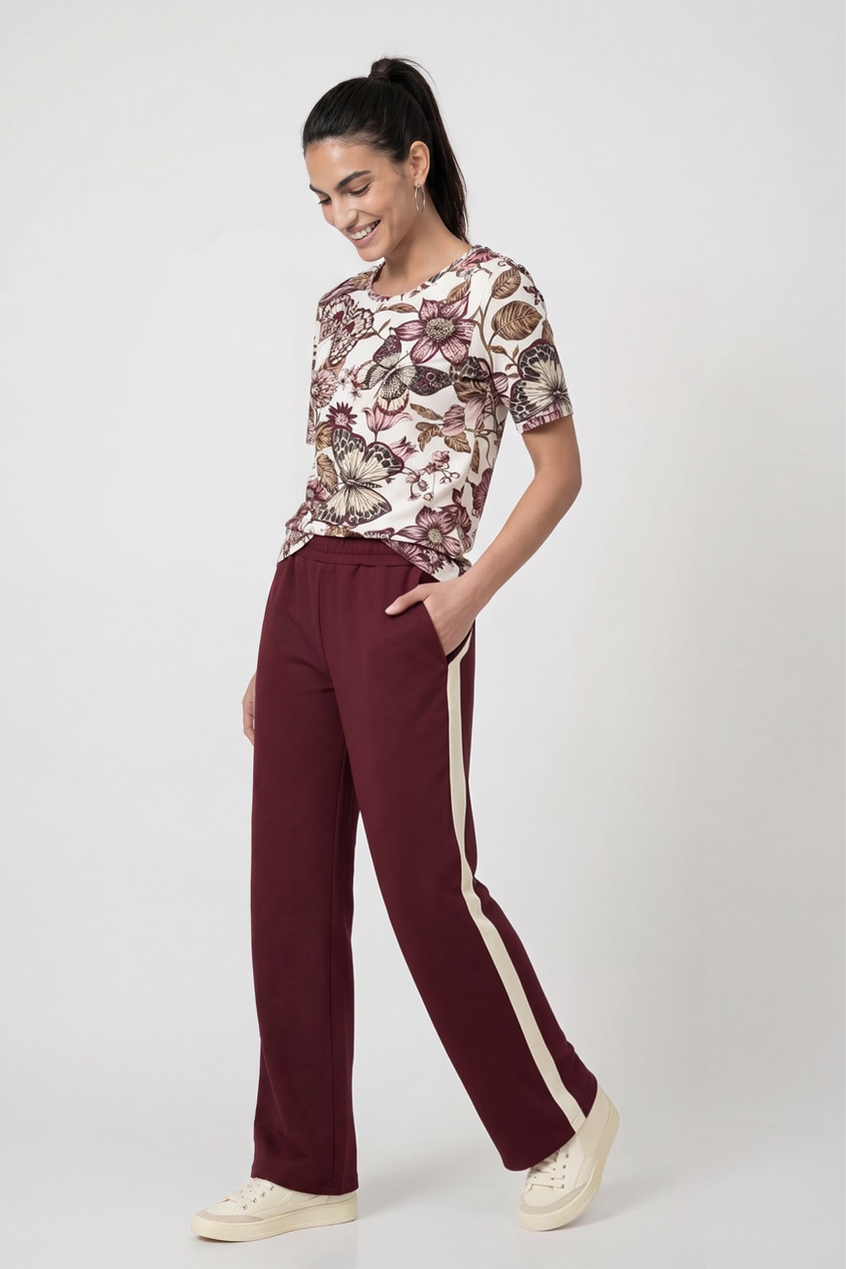 Monari T-Shirt »Shirt Blume allover« Regular fit mit Blumenmuster