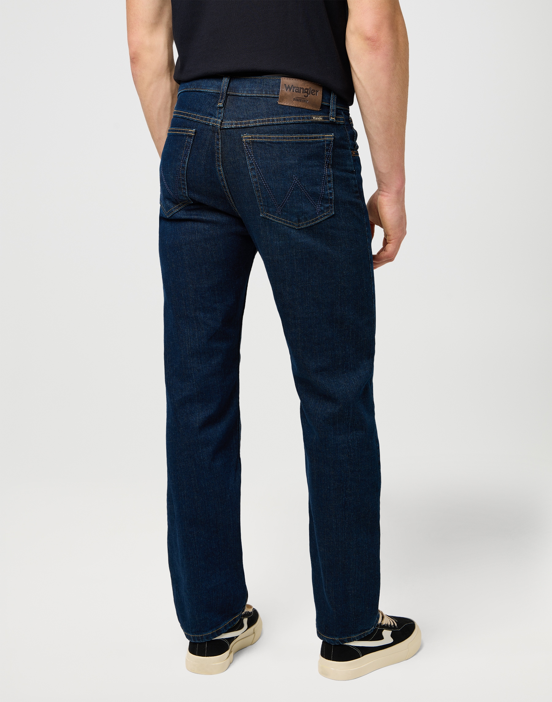 Wrangler Straight-Jeans aus elastischer Baumwollmischung