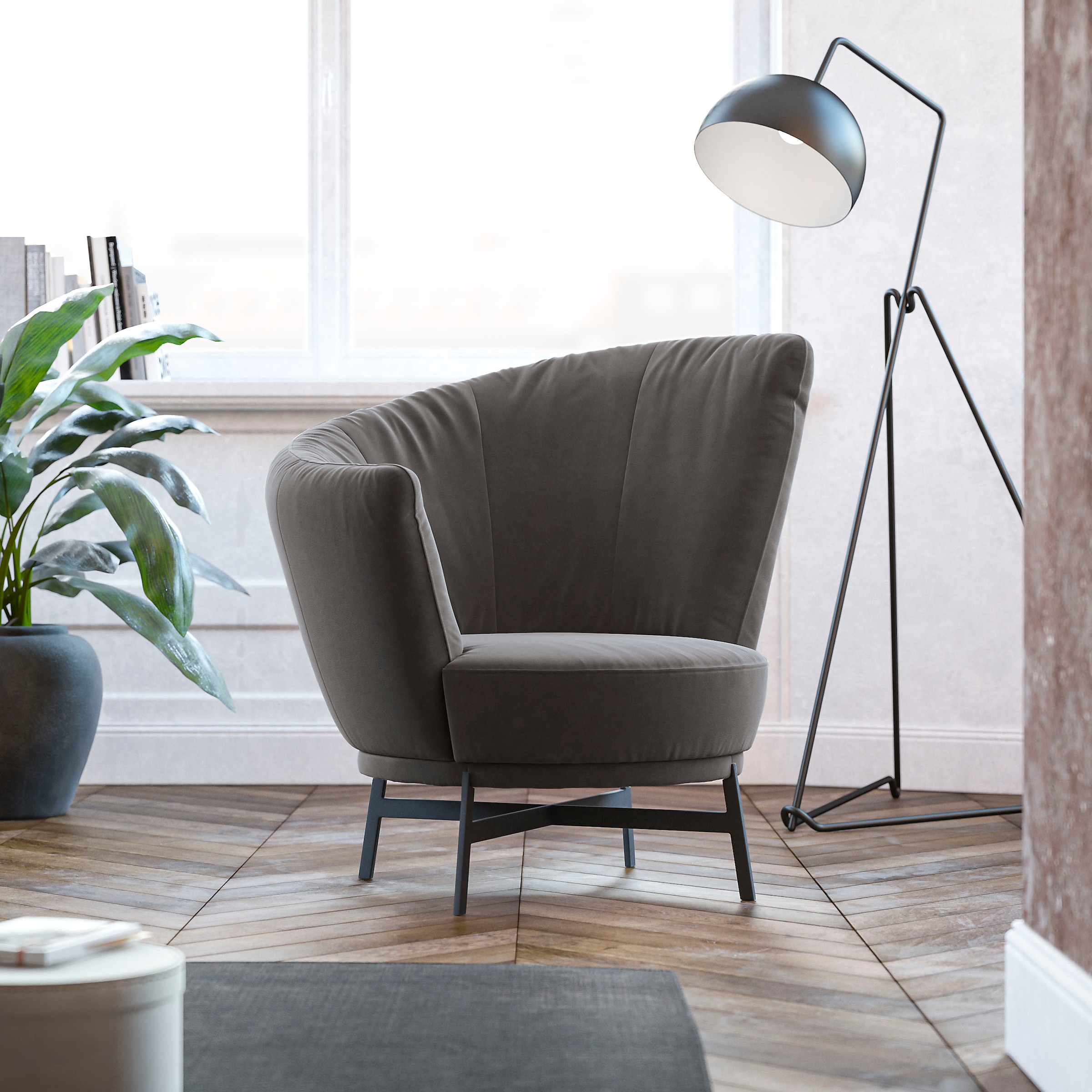 Musterring Fauteuil pivotant »Kleo« avec rotation à 360°, coussin lombaire inclus