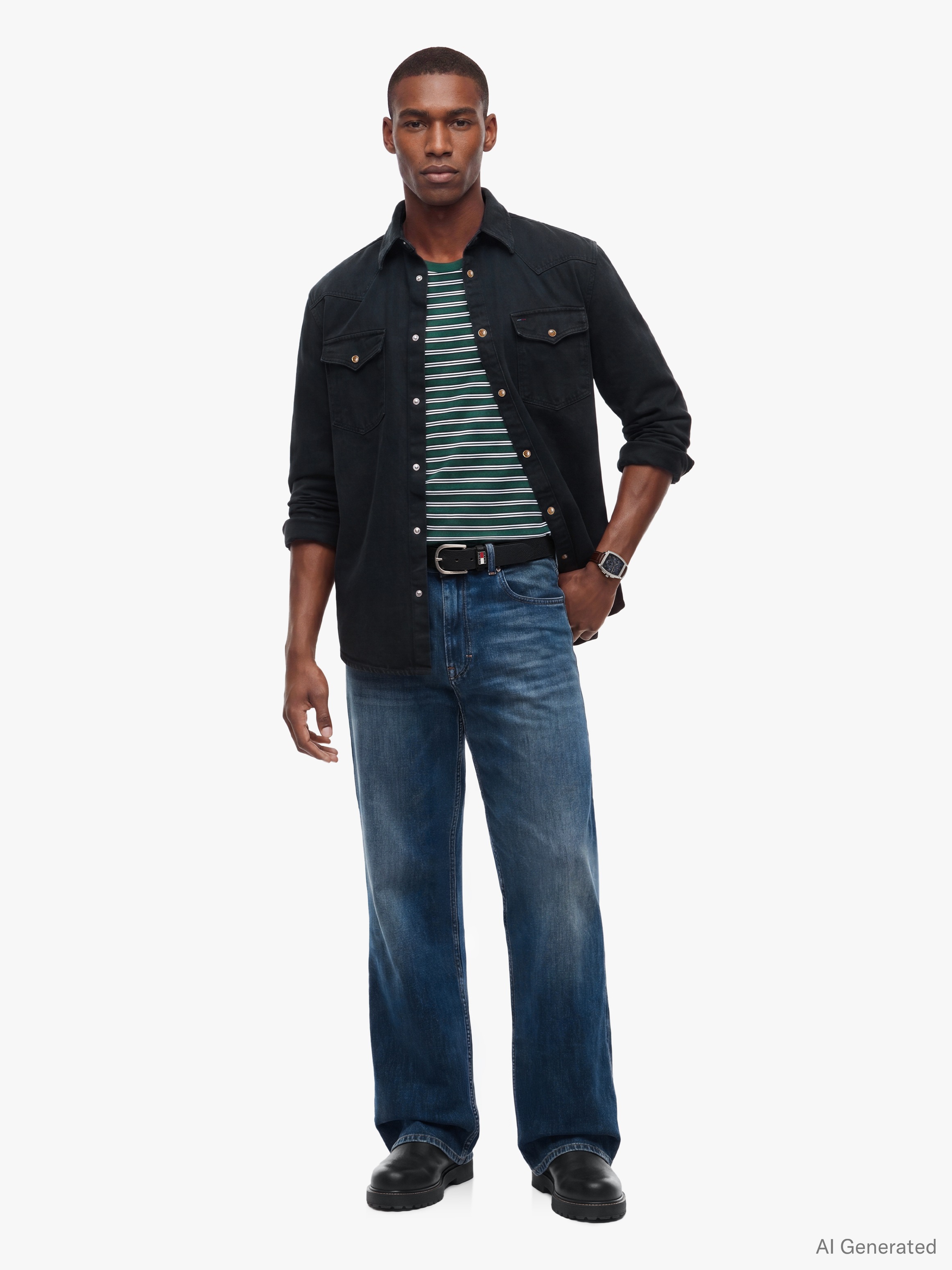 Tommy Jeans Langarmhemd »REGULAR WASHED WESTERN SHIRT« Regular fit mit Hemdkragen