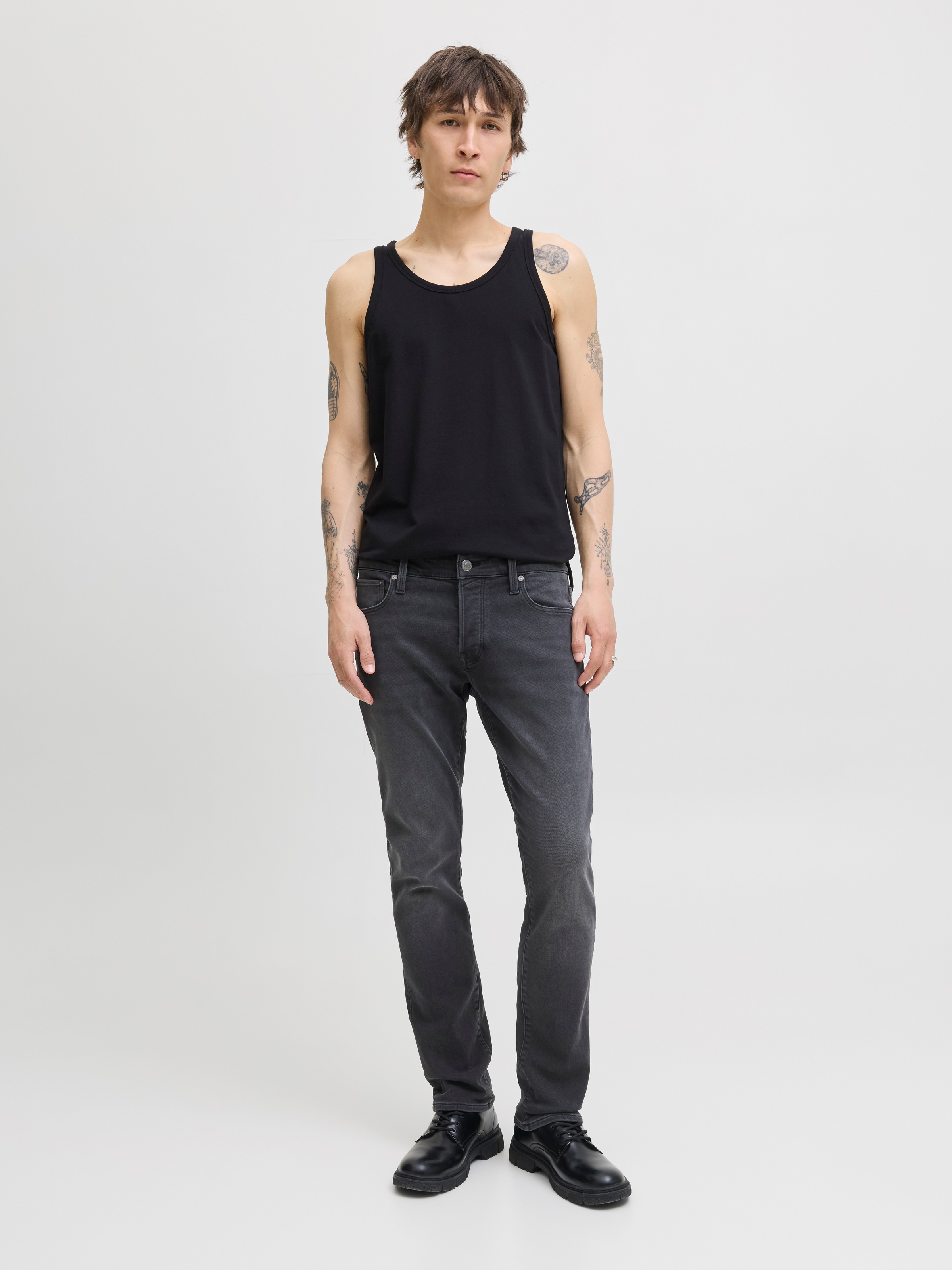 Jack & Jones Jeans taille basse »JJIMIKE mit Stretch, Used-Look und bequemer Passform« mit Abriebeffekten