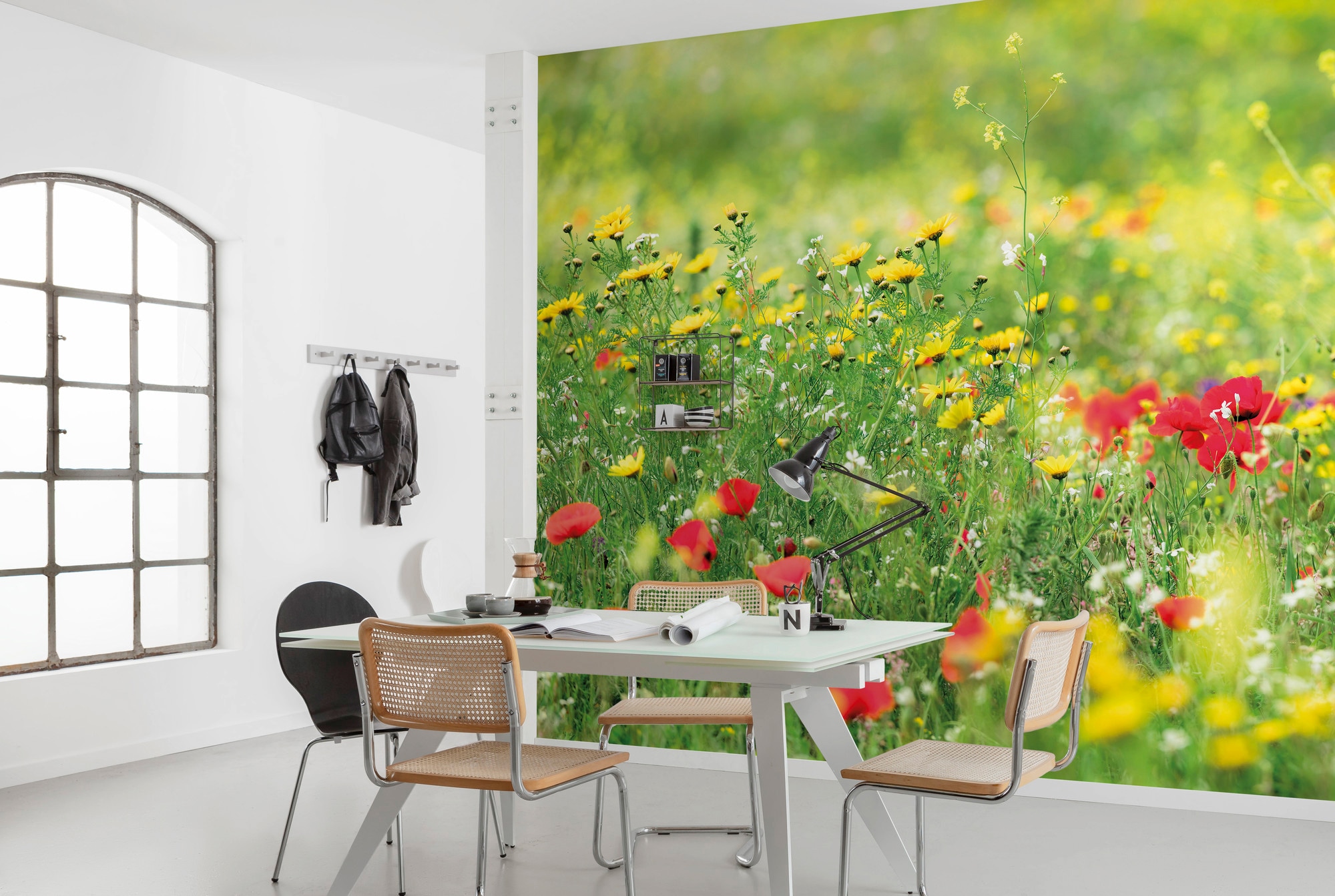 Komar Papier peint intissé »Digitaldruck Vlies -  Wiesenzauber II - Grösse 450 x 280 cm« imprimé Wohnzimmer, Schlafzimmer