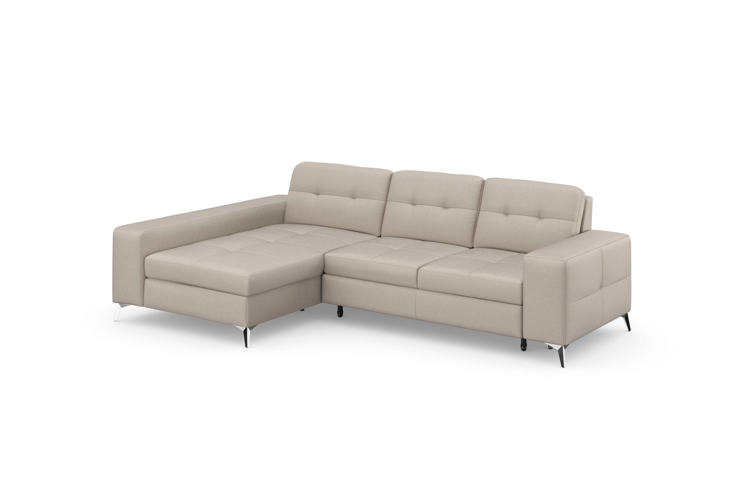 sit&more Ecksofa »Baviene L-Form« inklusive Sitztiefenverstellung und Federkern, wahlweise Bettfunktion