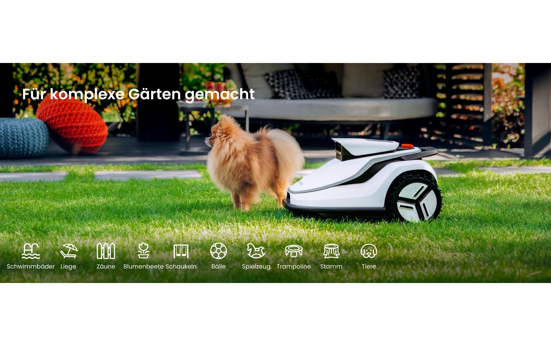   Robot tondeuse »Terramow V1000 1200 m²«  Kabelloser, KI-gesteuerter Mähroboter