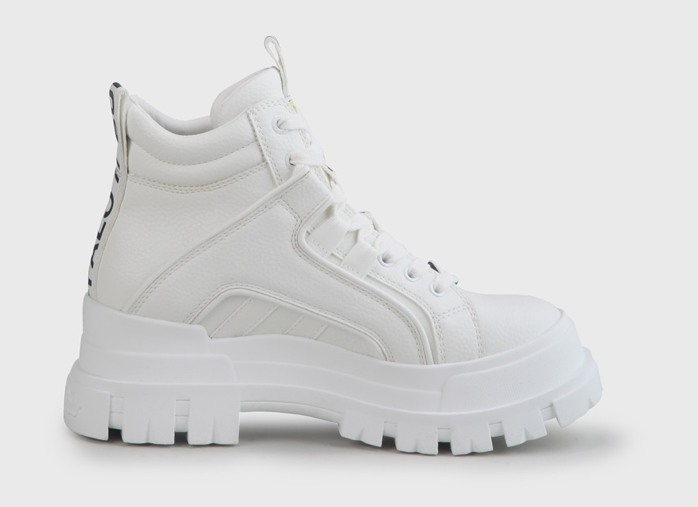 Buffalo Bottines à lacets »ASPHA NC MID«  Plateauboots, Schnürstiefelette, High Top Sneaker in monochromer Optik