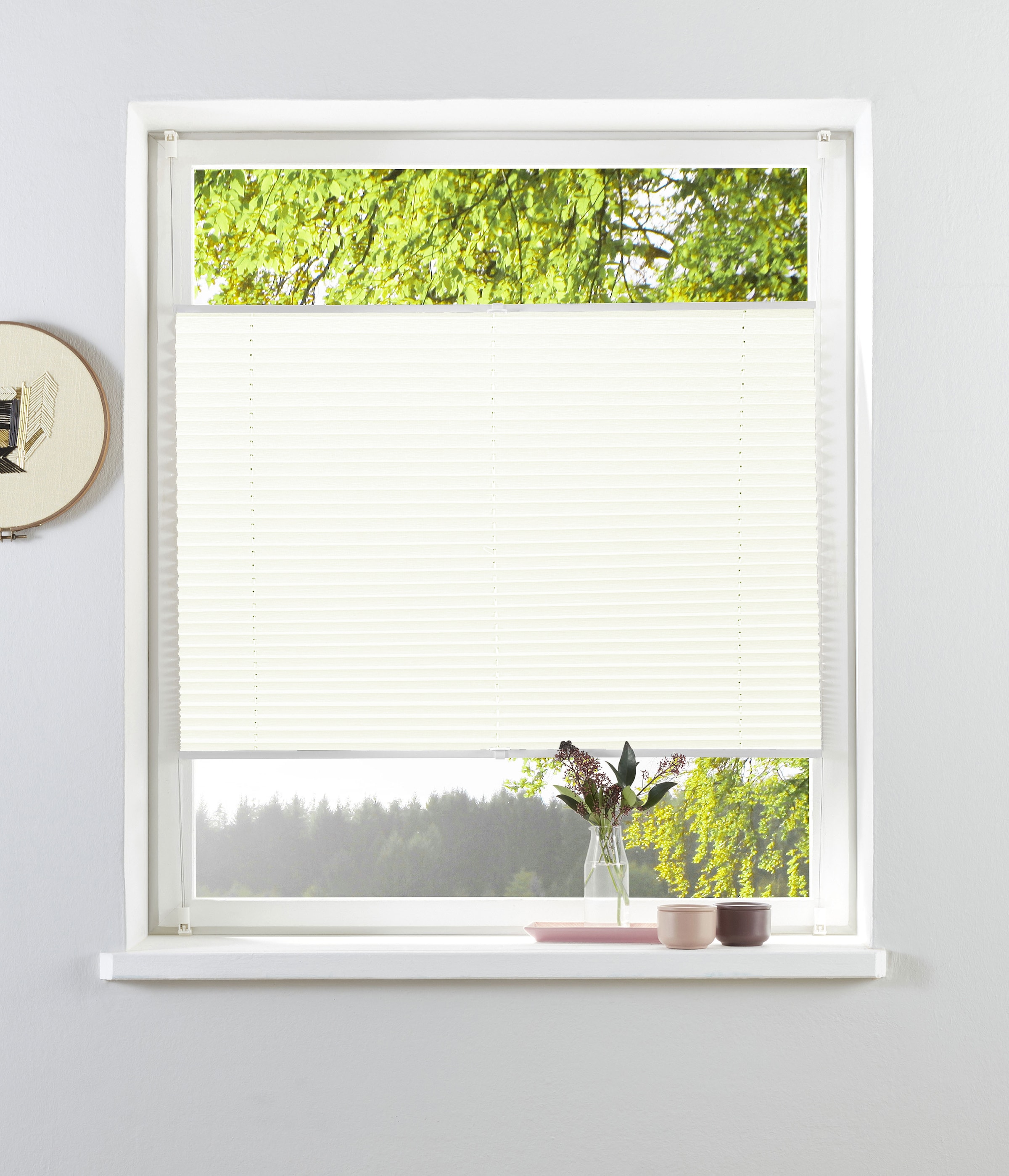 GOODproduct Plissee »NELLIA« Lichtschutz ohne Bohren freihängend Klemmfix, feine Struktur, NEUHEIT für Fenster & Tür, Lichtschutz