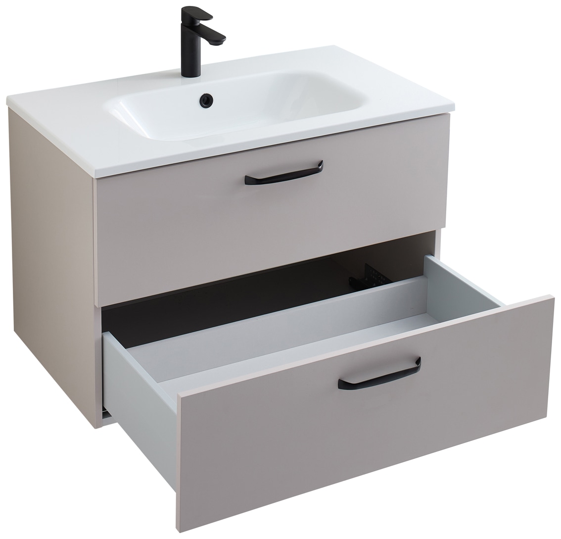 Saphir Ensemble de meubles de salle de bain »Quickset 500, Waschtischunterschrank mit Mineralmarmorwaschtisch« 2 cuis tlg.