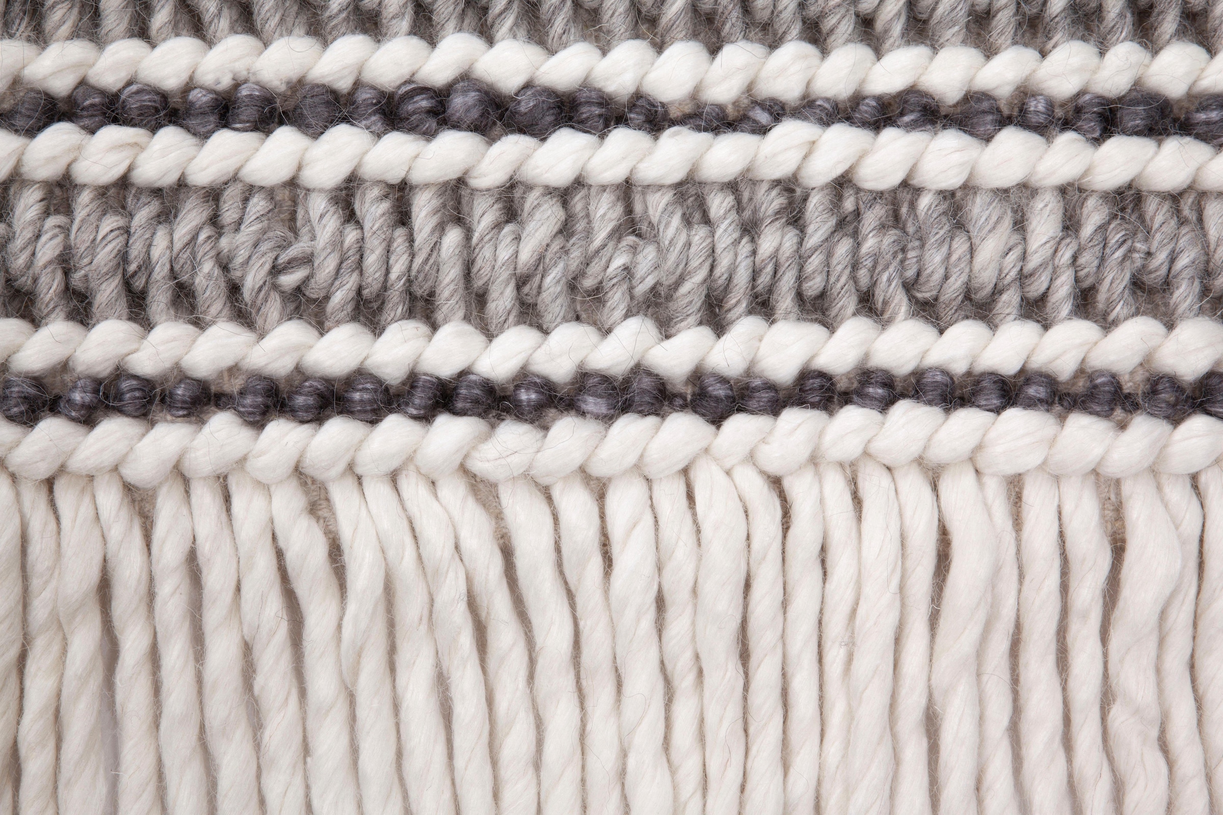 calo-deluxe Teppich »Bature 200« rechteckig 10 mm Höhe Wolle mit Viskose und Fransen, Wohnzimmer