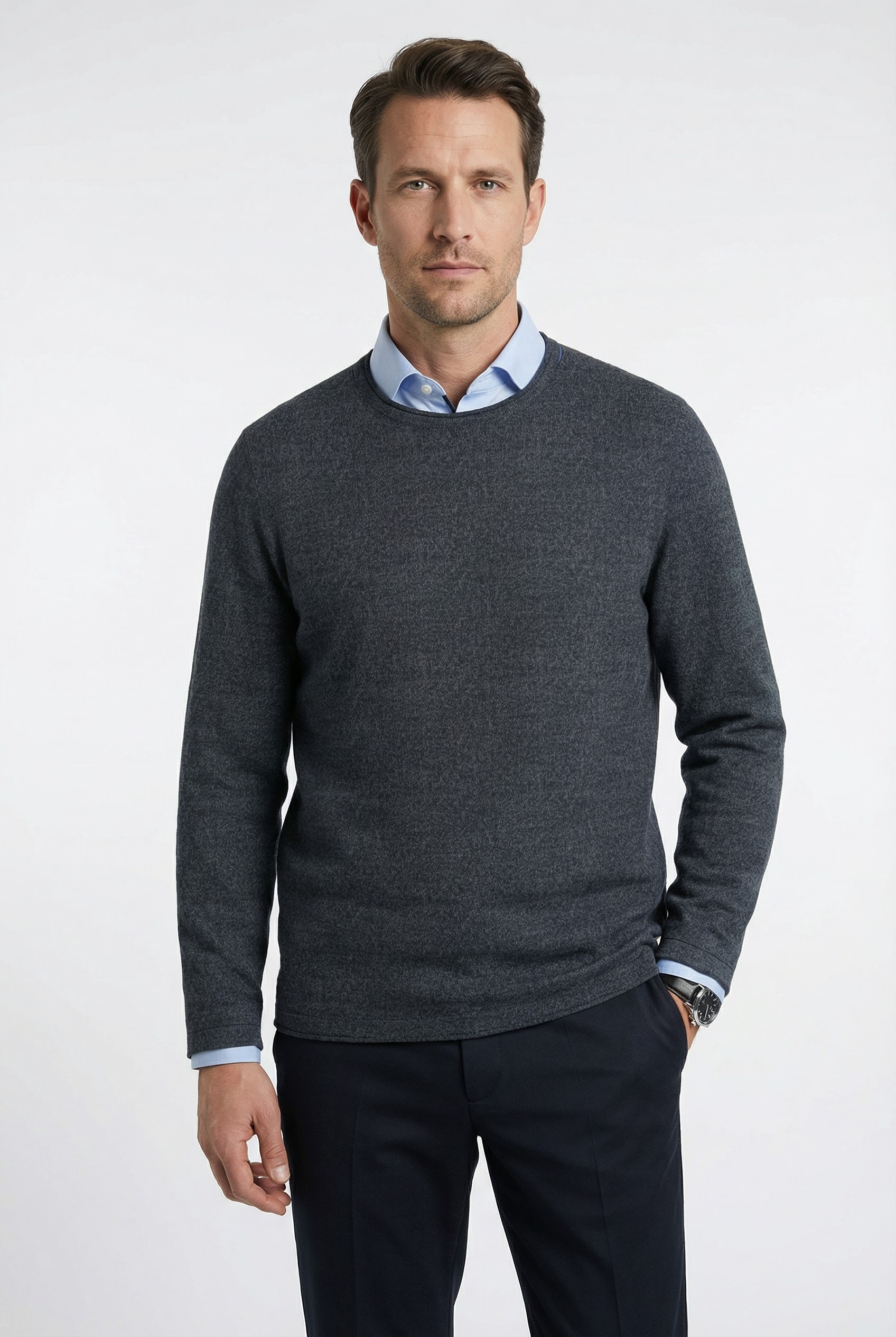 OLYMP Pull à col rond »OLYMP Strick Casual« Crew Neck