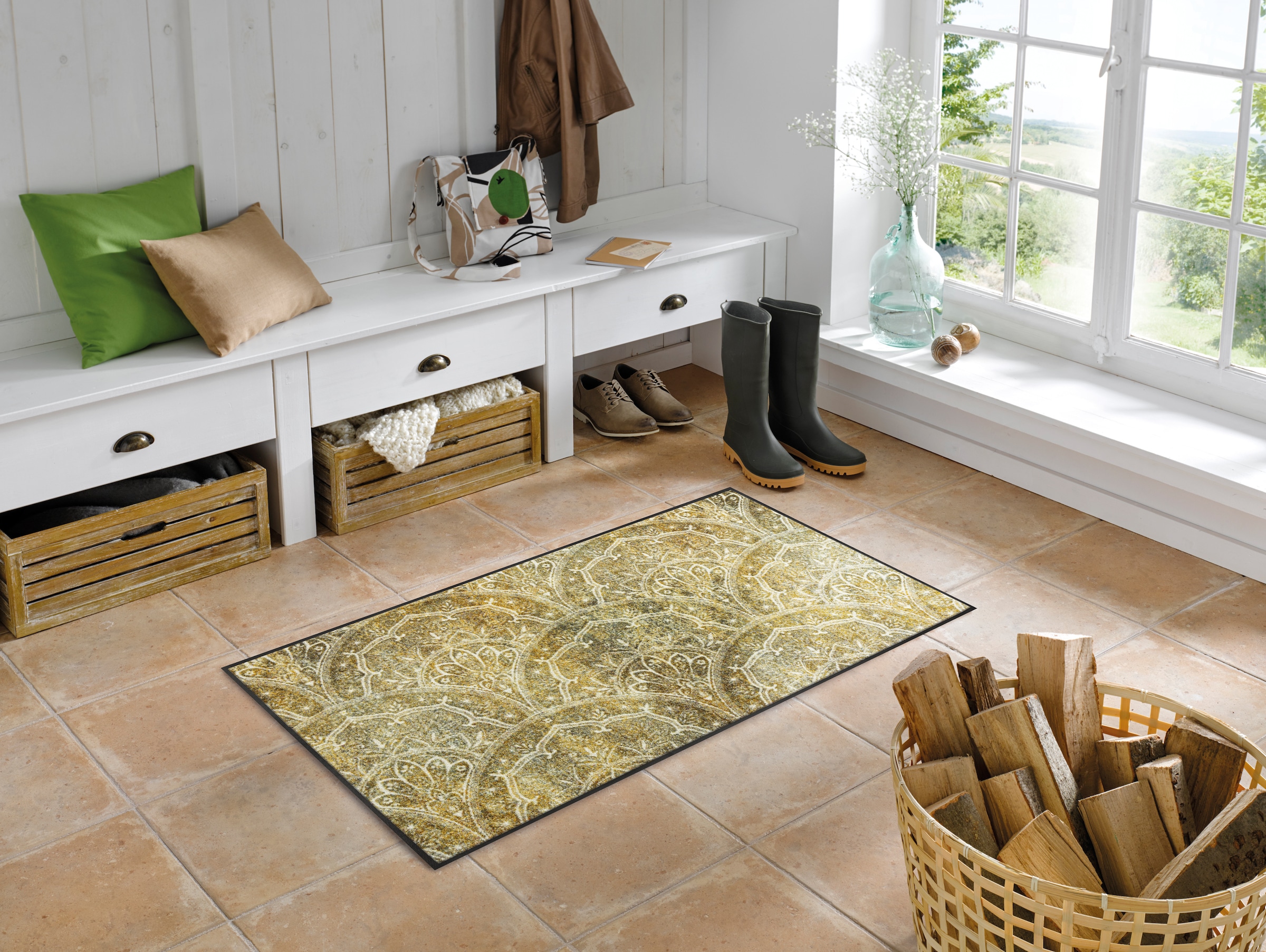 wash+dry by Kleen-Tex Chemin de table »Filigree« Rectangulaire 7 mm Höhe