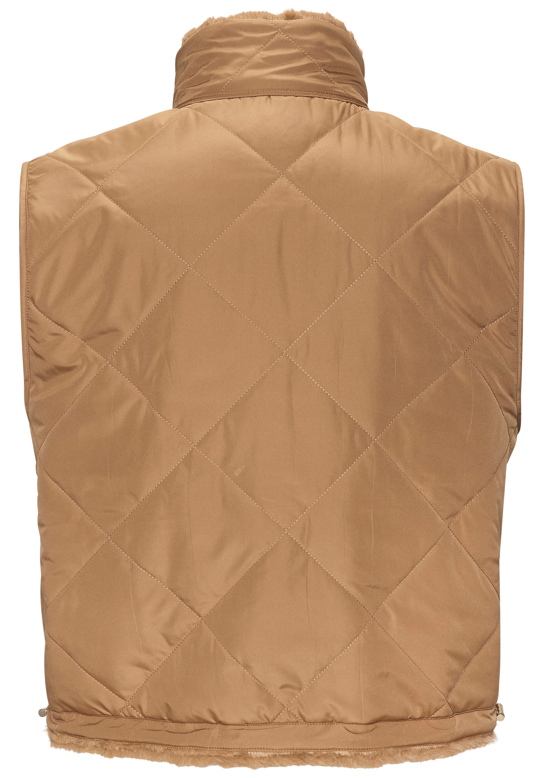 LASCANA Gilet réversible , wendbare Steppweste mit flauschigem Fellimitat