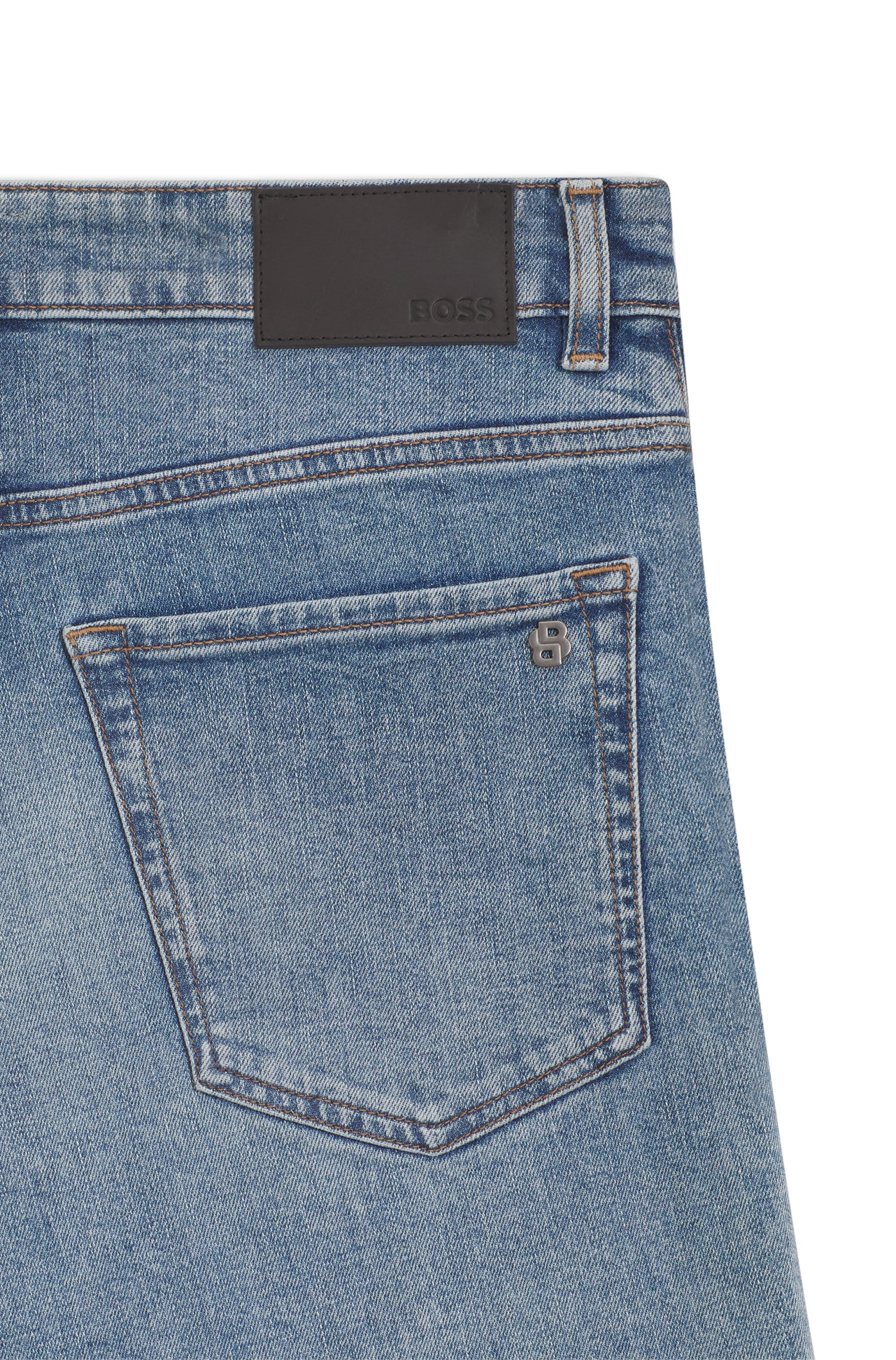 BOSS ORANGE Short en jean »Maine« Regular Fit, denim stretch, used washed