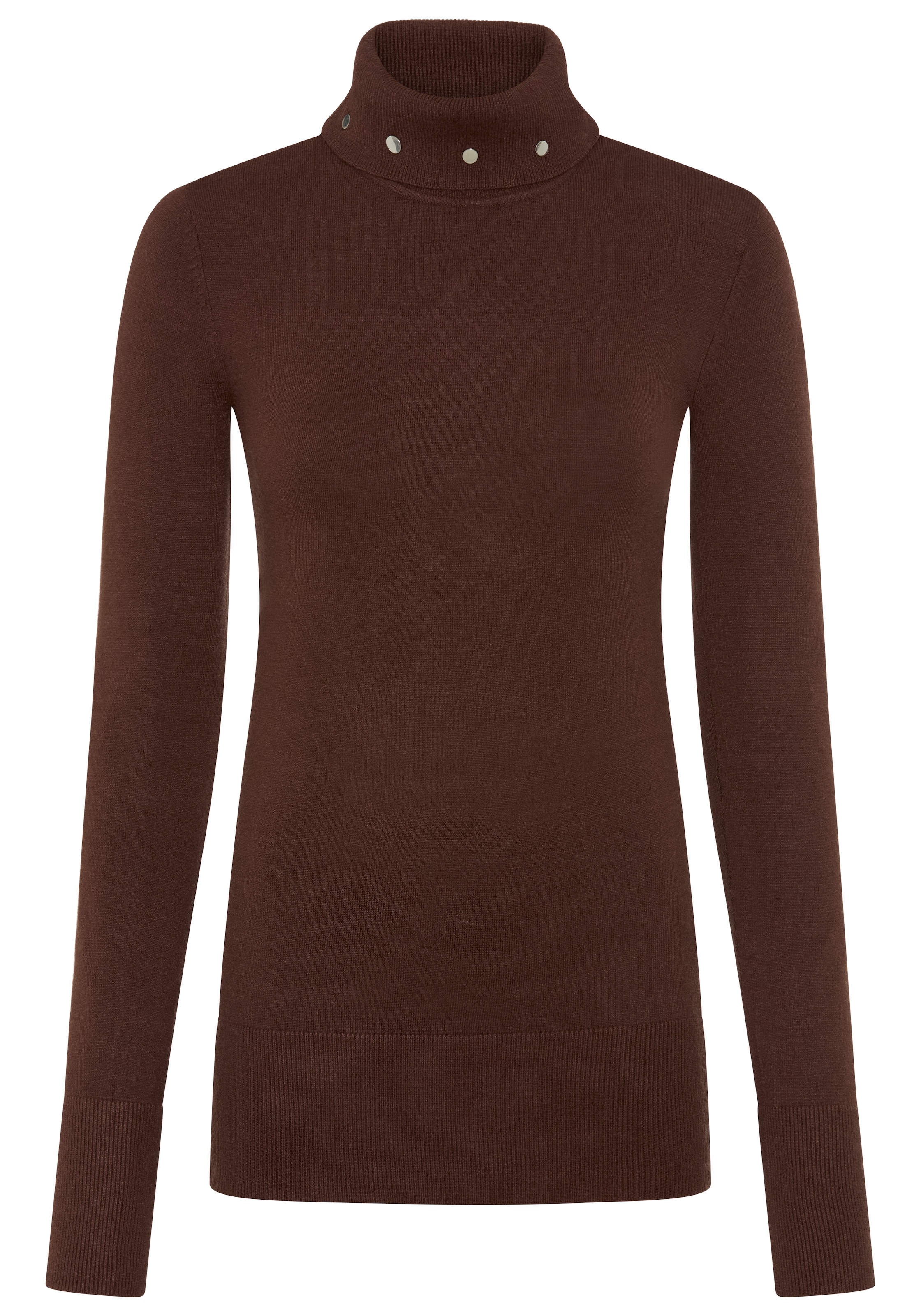 Melrose Rollkragenpullover mit Ziernieten in enger Passform
