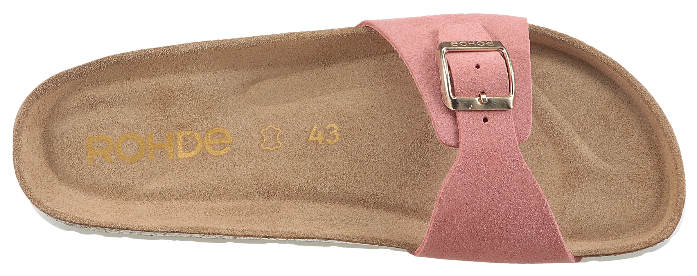 Rohde Pantolette  , Keilabsatz, Sommerschuh, Schlappen mit vorgeformtem Softfussbett