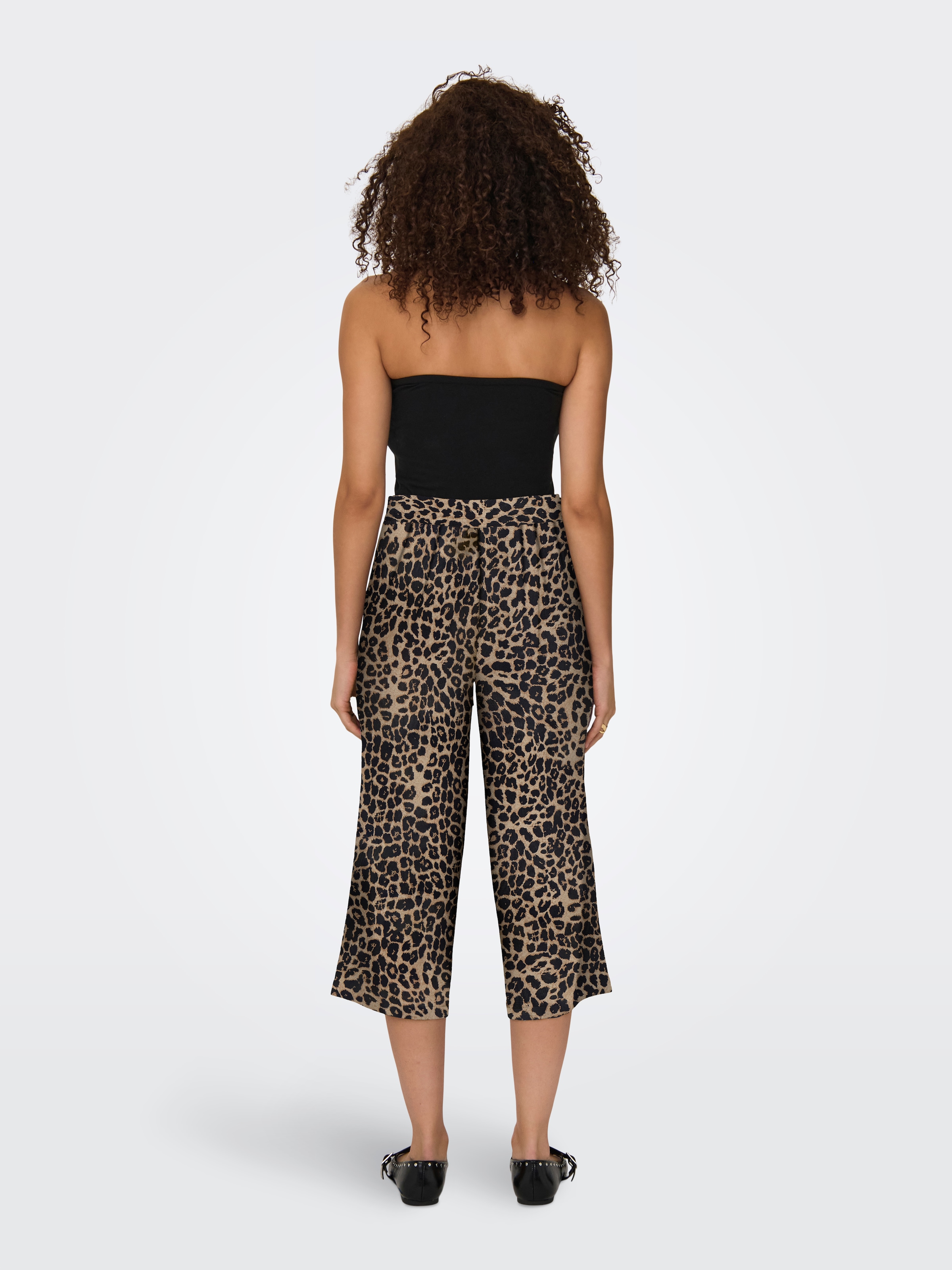 ONLY Pantalon palazzo »ONLWINNER – Culottehose mit elastischem Bund und Kordelzug«  mélange de matériaux, coupe régulière