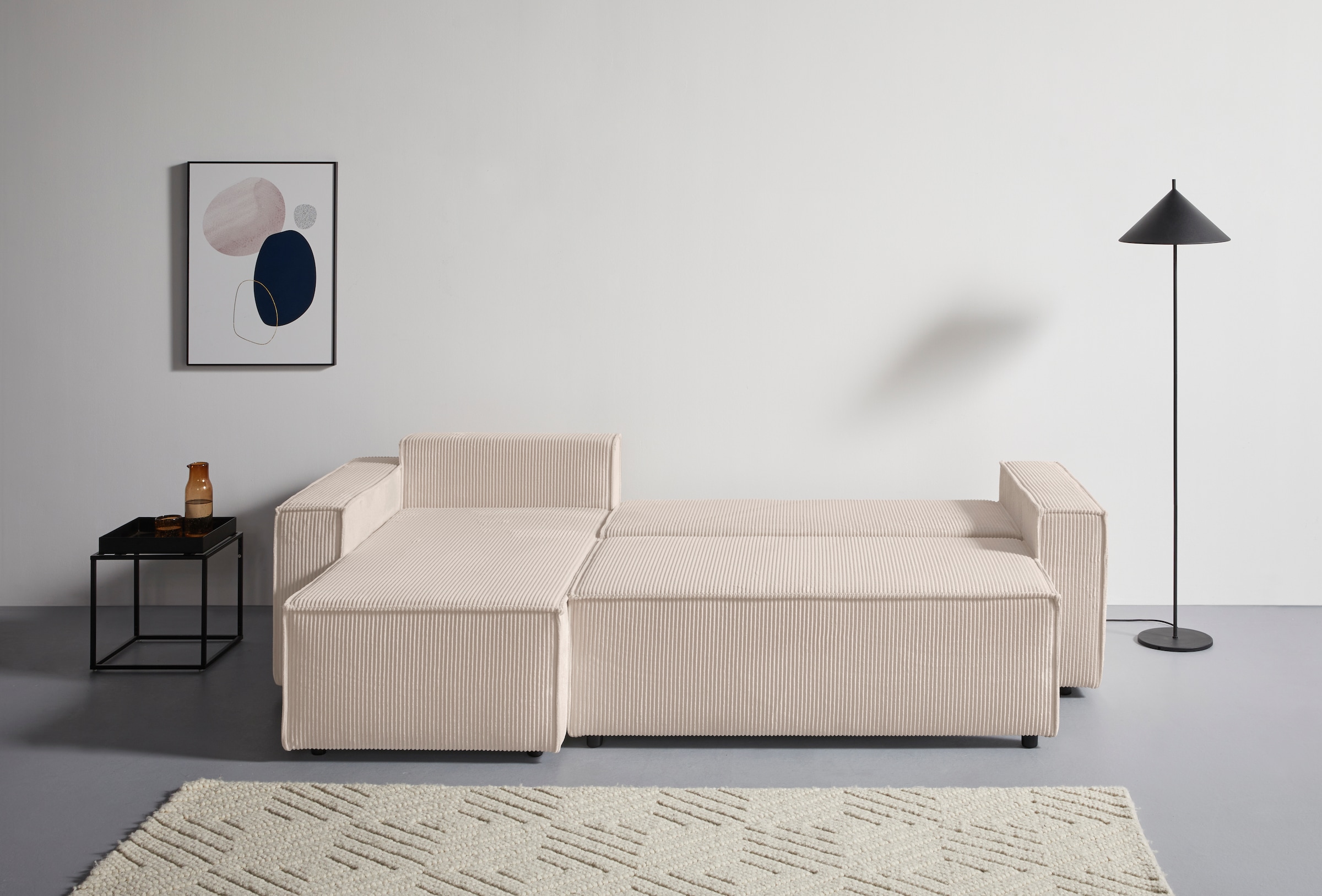 GOODproduct Ecksofa »CASSI L-Form, 241cm - OTTO. Verlässliche Qualität.« Schlaffunktion (133/200), Boxspring, Bettkasten, Cord, Unser Tiefpreis