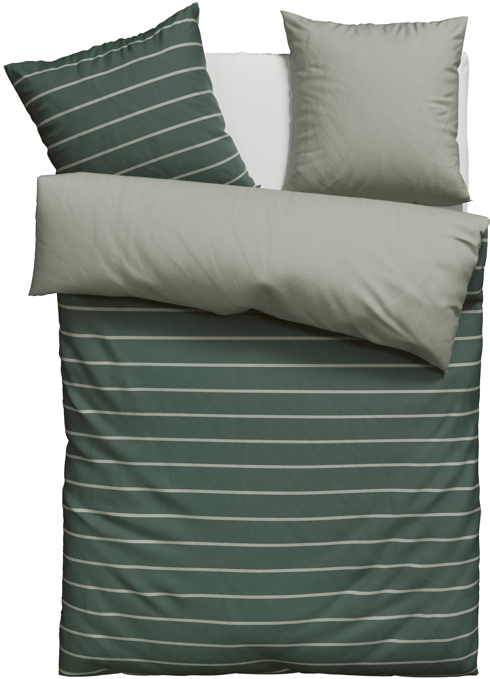 GOODproduct Linge de lit »Katja« 2 cuis tlg. Bettwäsche aus Baumwolle, Bettwäsche mit Streifen-Design, Wendeoptik