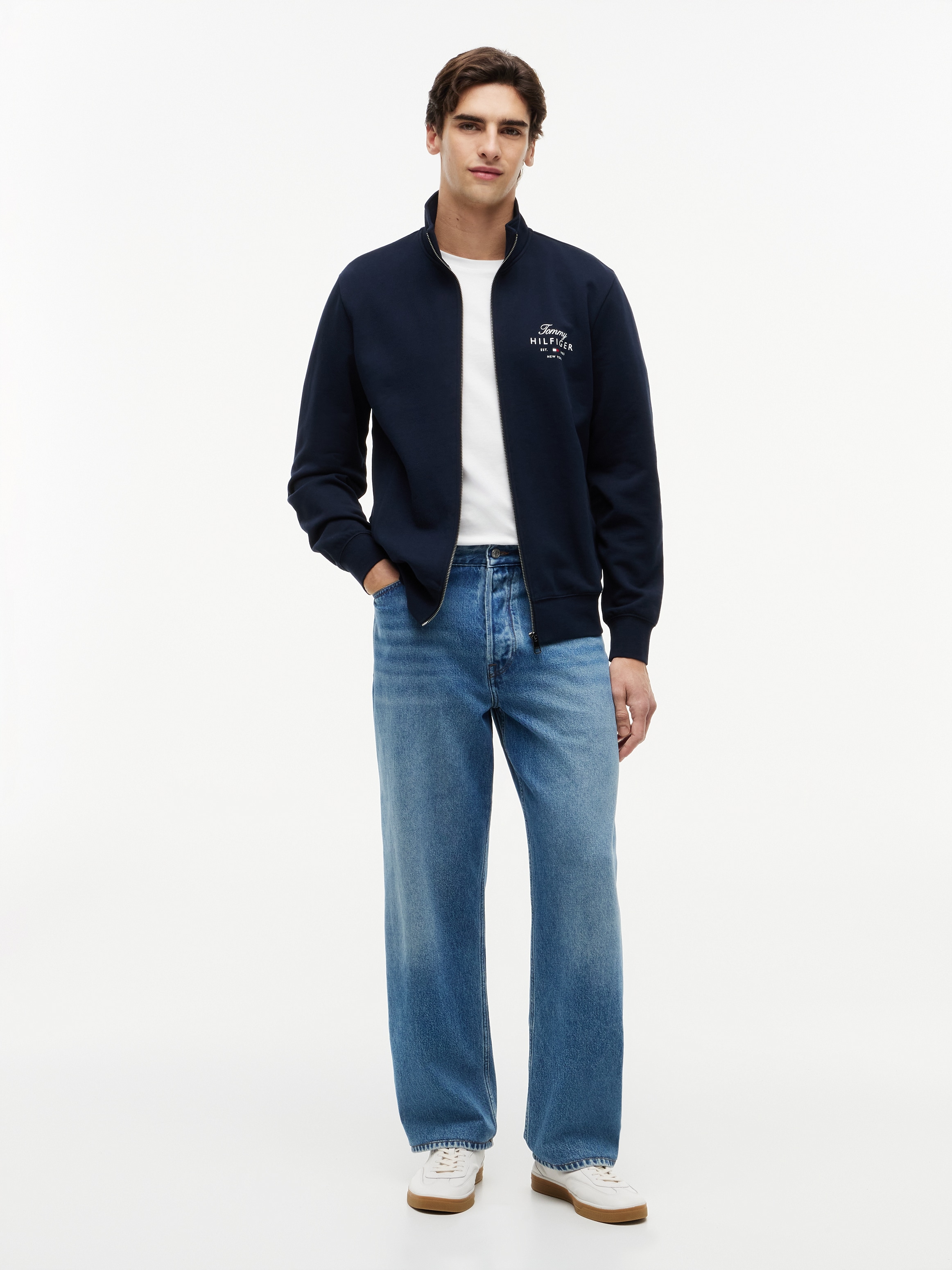 Tommy Hilfiger Veste sweat »SCRIPT STACK FZ STAND COLLAR«