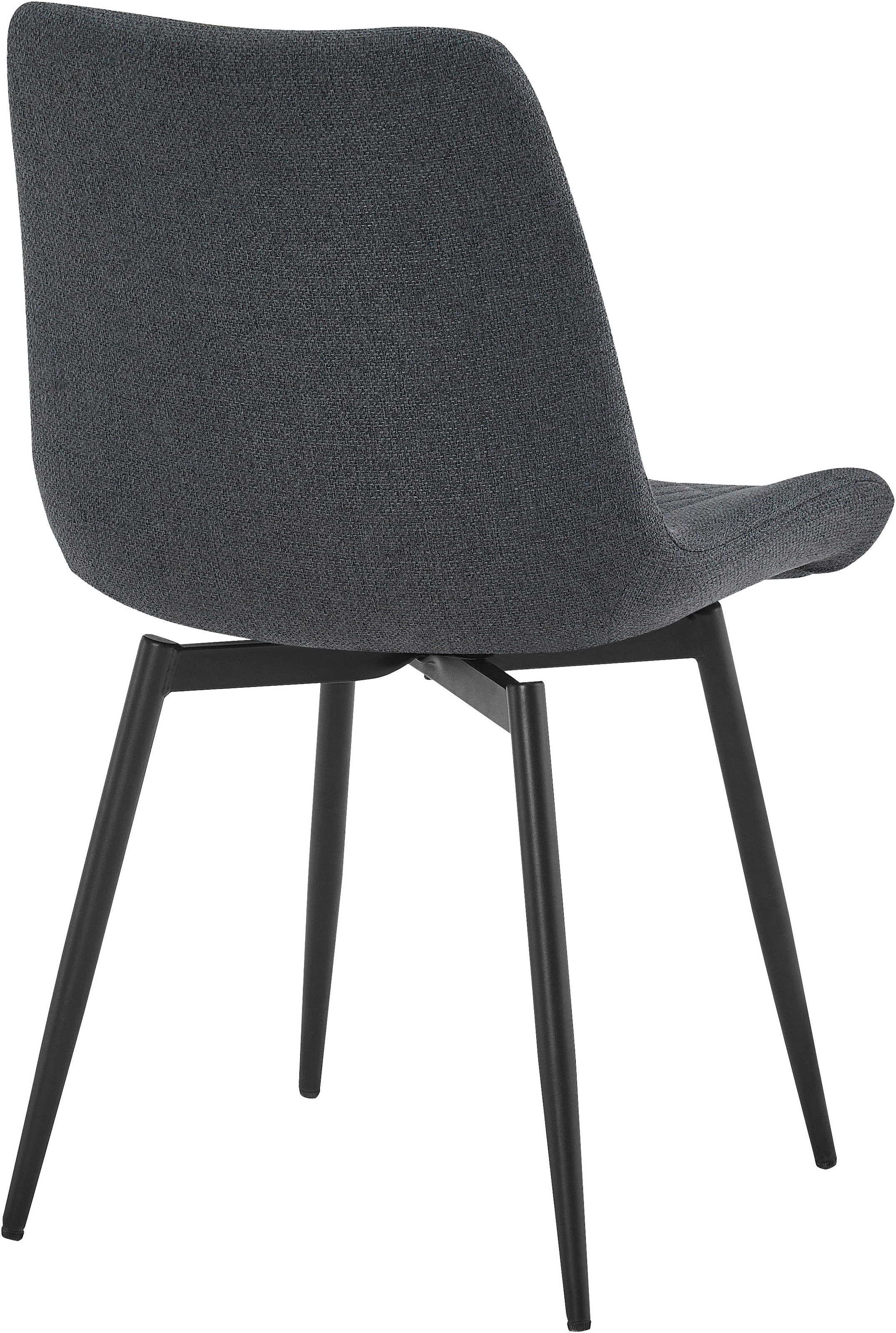 GOODproduct Ensemble de salle à manger »Juniper« Ensemble, 5 tlg. Table 140x80 cm en imitation céramique sinterisée avec 4 chaises, pivotante à 360°