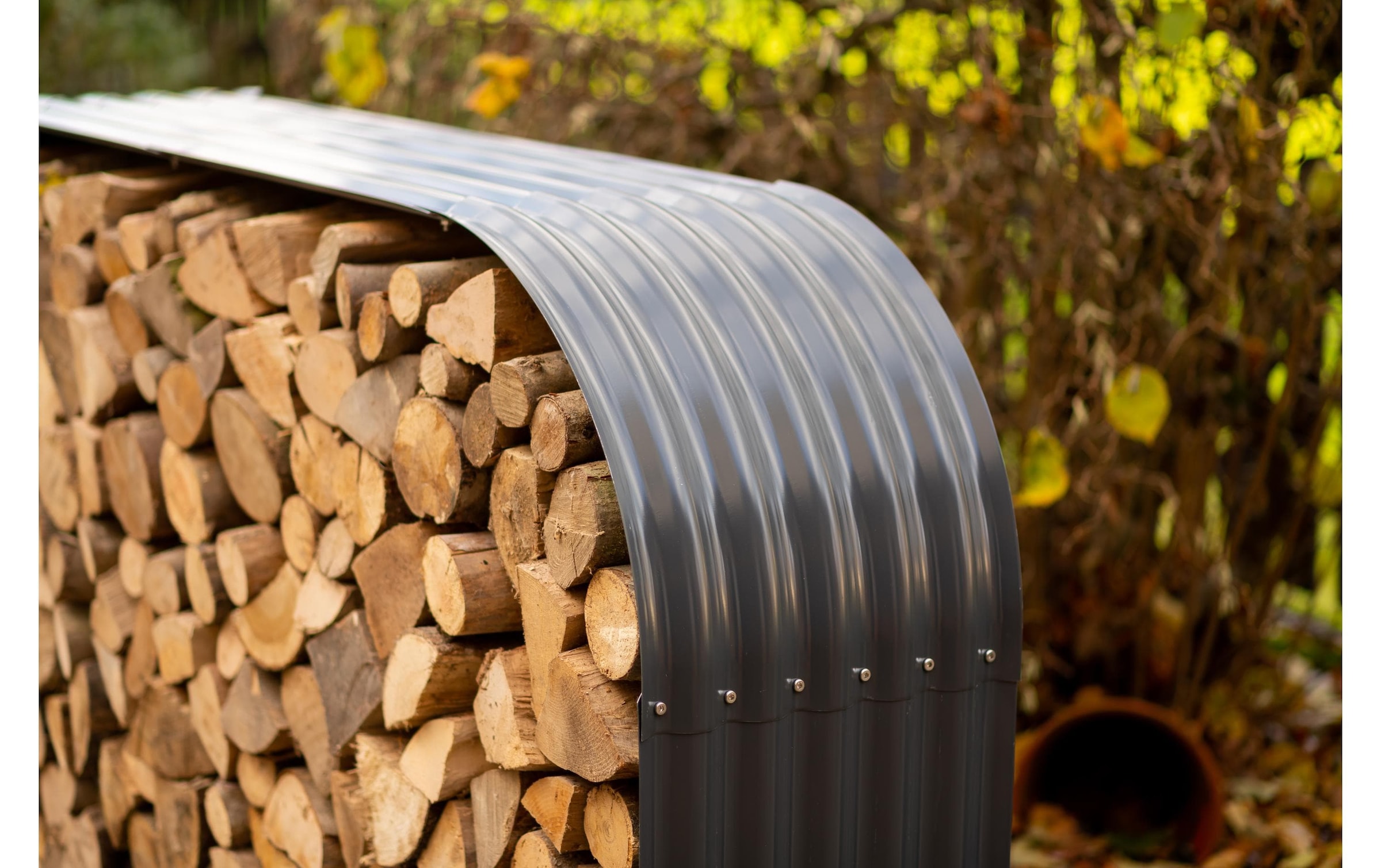 WESTMANN Étagère pour bois de cheminée en acier galvanisé