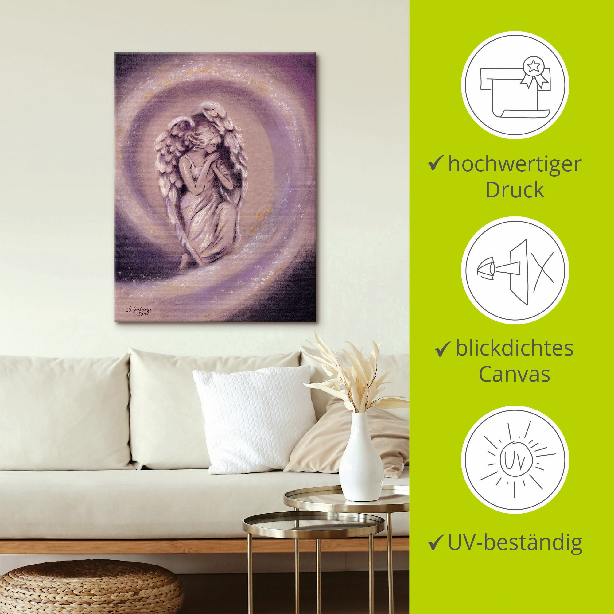 Artland Leinwandbild »Schutzengel« Religion 1 Stk. tlg. auf Holzrahmen gespannt