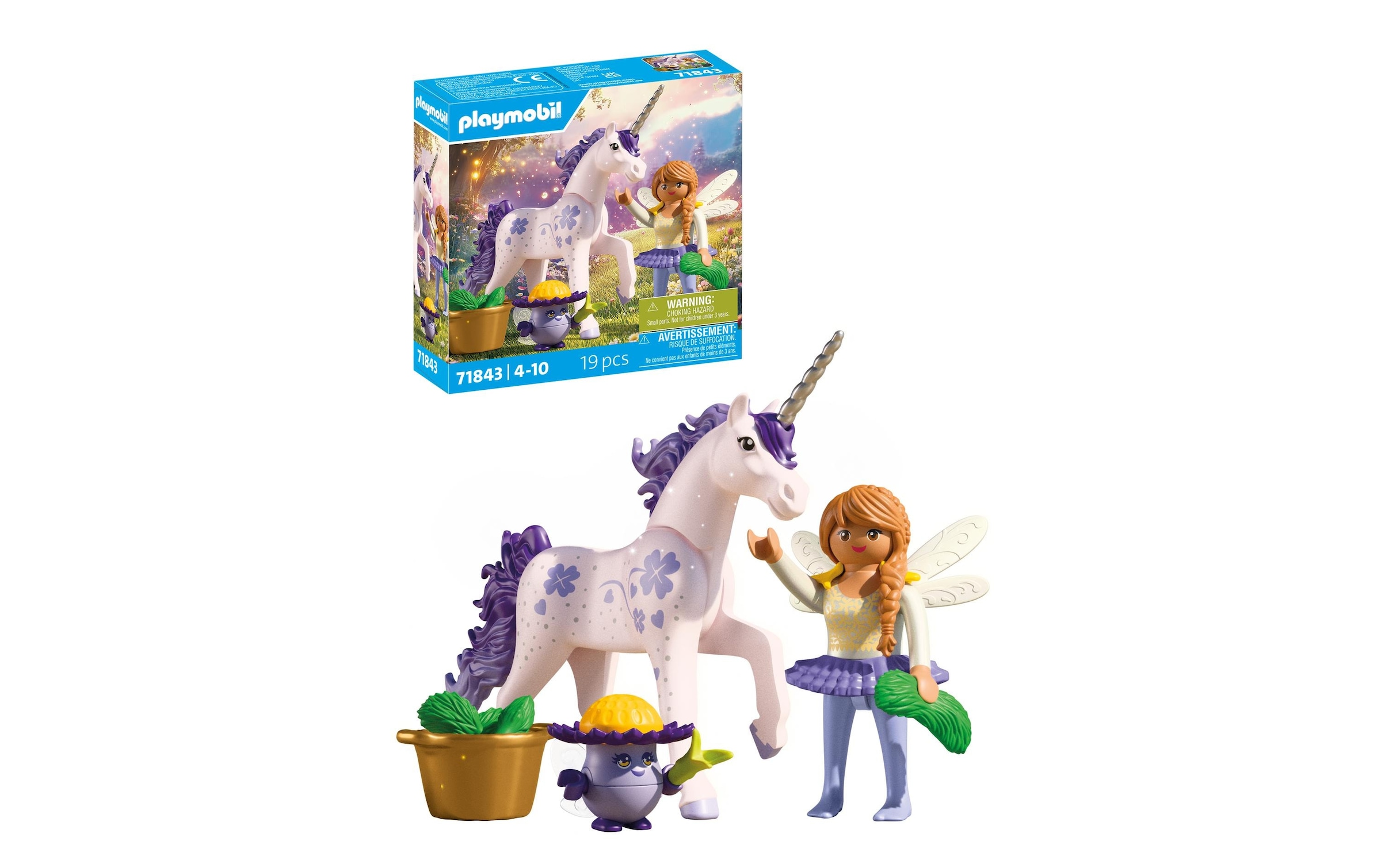 Playmobil® Konstruktions-Spielset »Sammeleinhorn, Glückslavendel mit Fee (71843), Princess Magic«