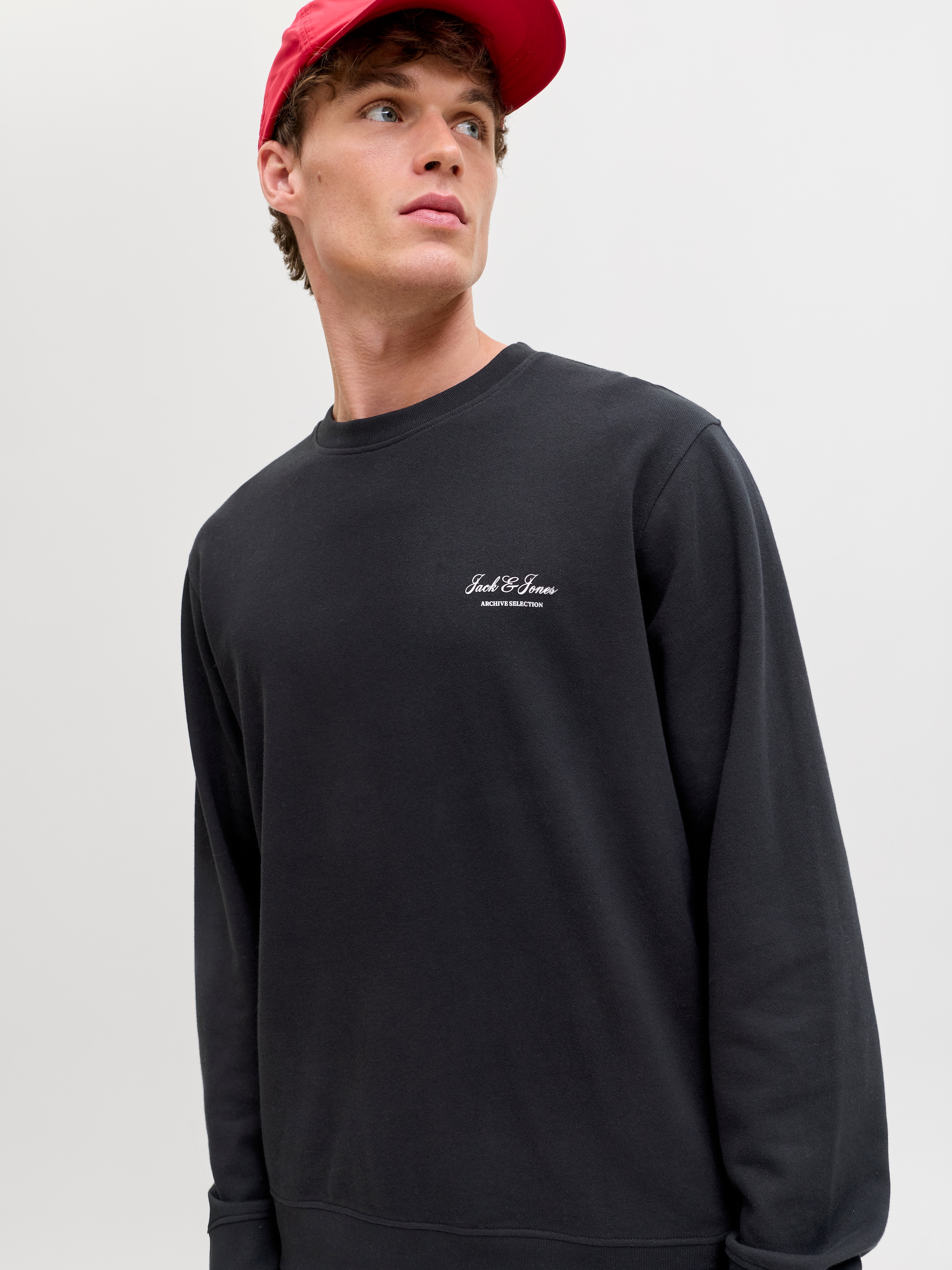 Jack & Jones Sweat-shirt »JJEARCHIVE GRAPHIC SWEAT CREW NECK NOOS«, mélange coton, coupe décontractée
