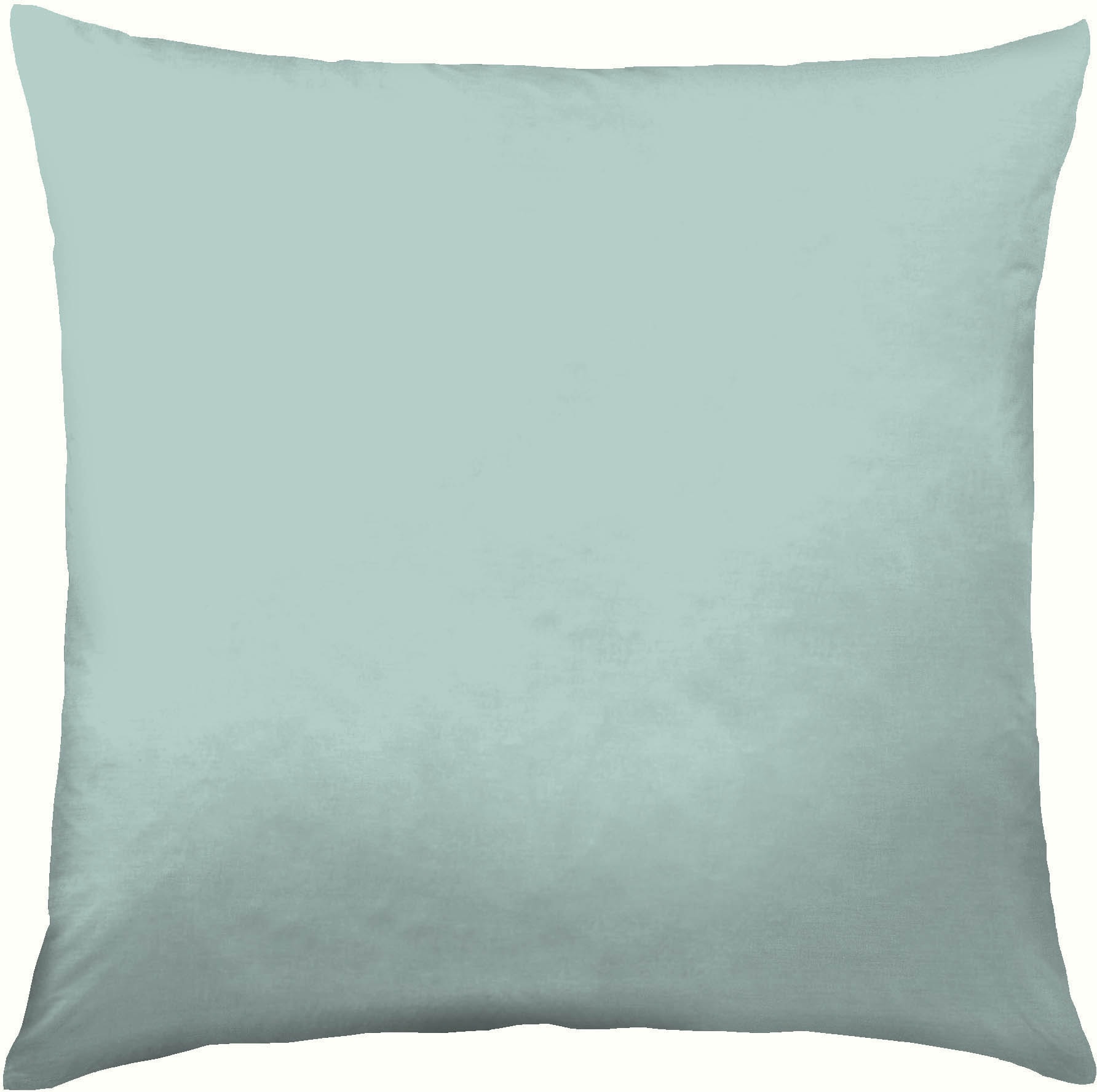 Kaeppel »Uni Mako-Satin, 100% Baumwolle« Housse de coussin en plusieurs belles teintes avec fermeture éclair