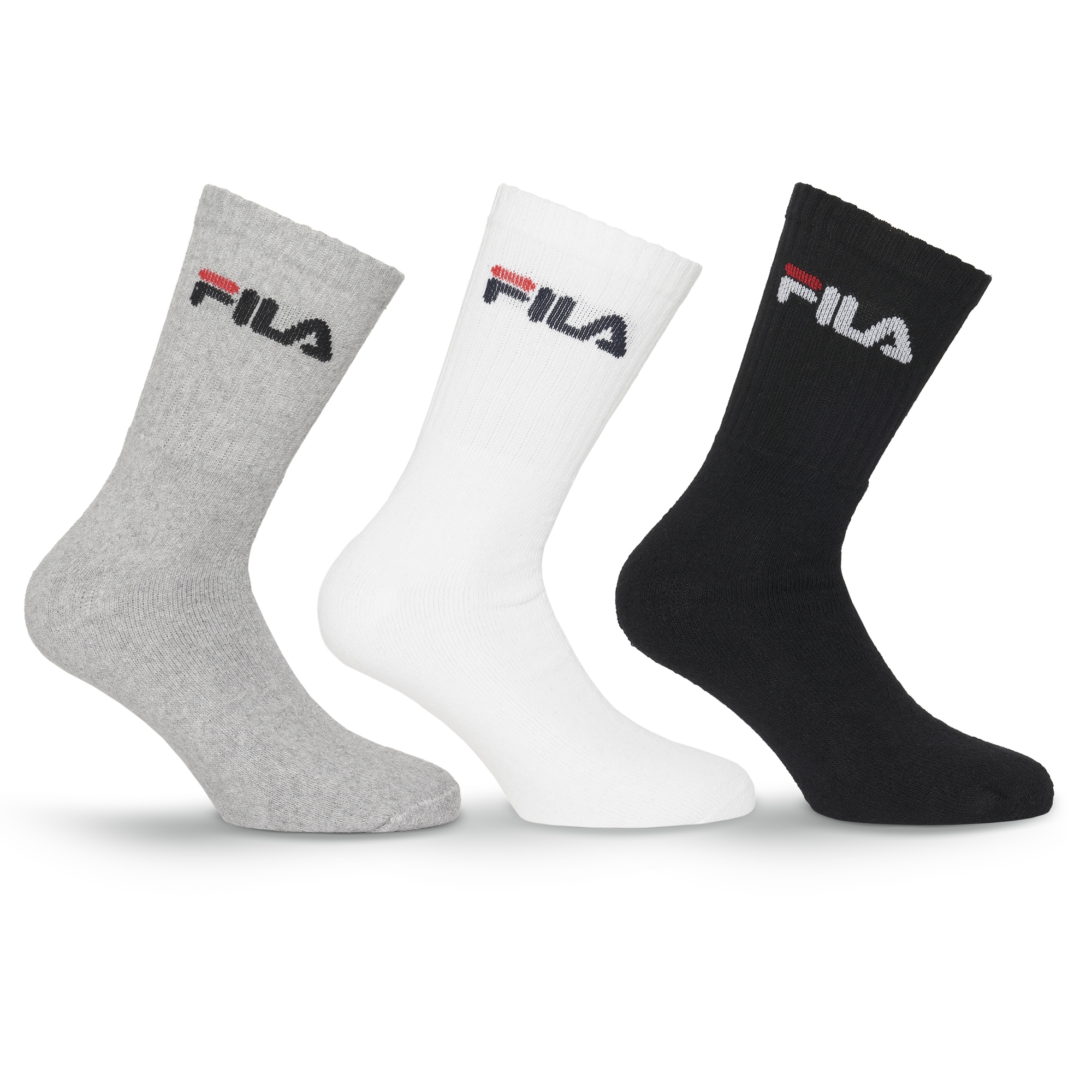 Fila Chaussettes de tennis »UNISEX CREW TENNIS FULL TERRY SOCKS« 3 cuis tlg. mit verstärkten Belastungszonen,