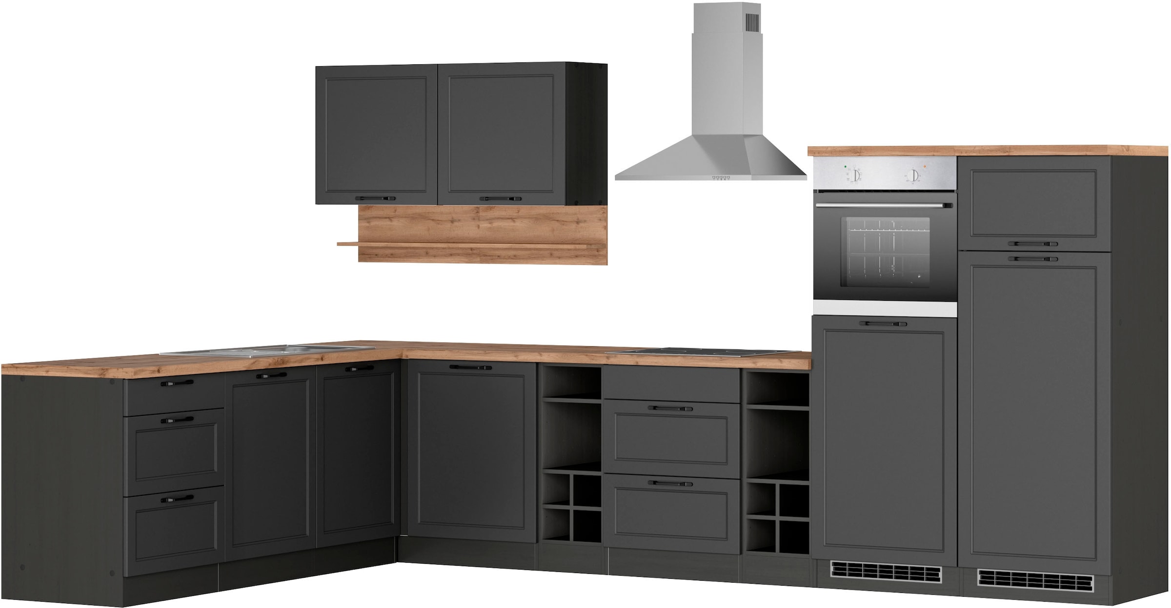 KOCHSTATION Winkelküche »KS-Lana« Stellbreite 240/360 cm, wahlweise mit E-Geräten