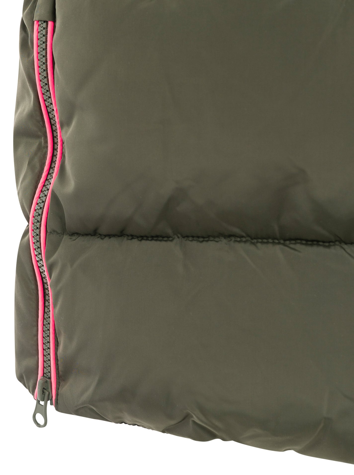 Zwillingsherz Gilet long »„ZH Patch“« avec capuche, fermeture éclair devant et sur les côtés, poches, écussons
