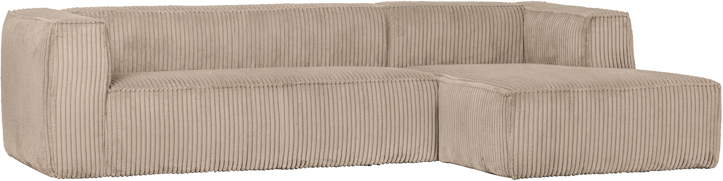 WOOOD Canapé d'angle »Bean Bezug Rechts mit hoher Sitzkomfort, H 73 x B 305 x T 96/175 cm« Tissu sergé, capacité de charge 400 kg, facile d'entretien, bonne résistance à l'usure
