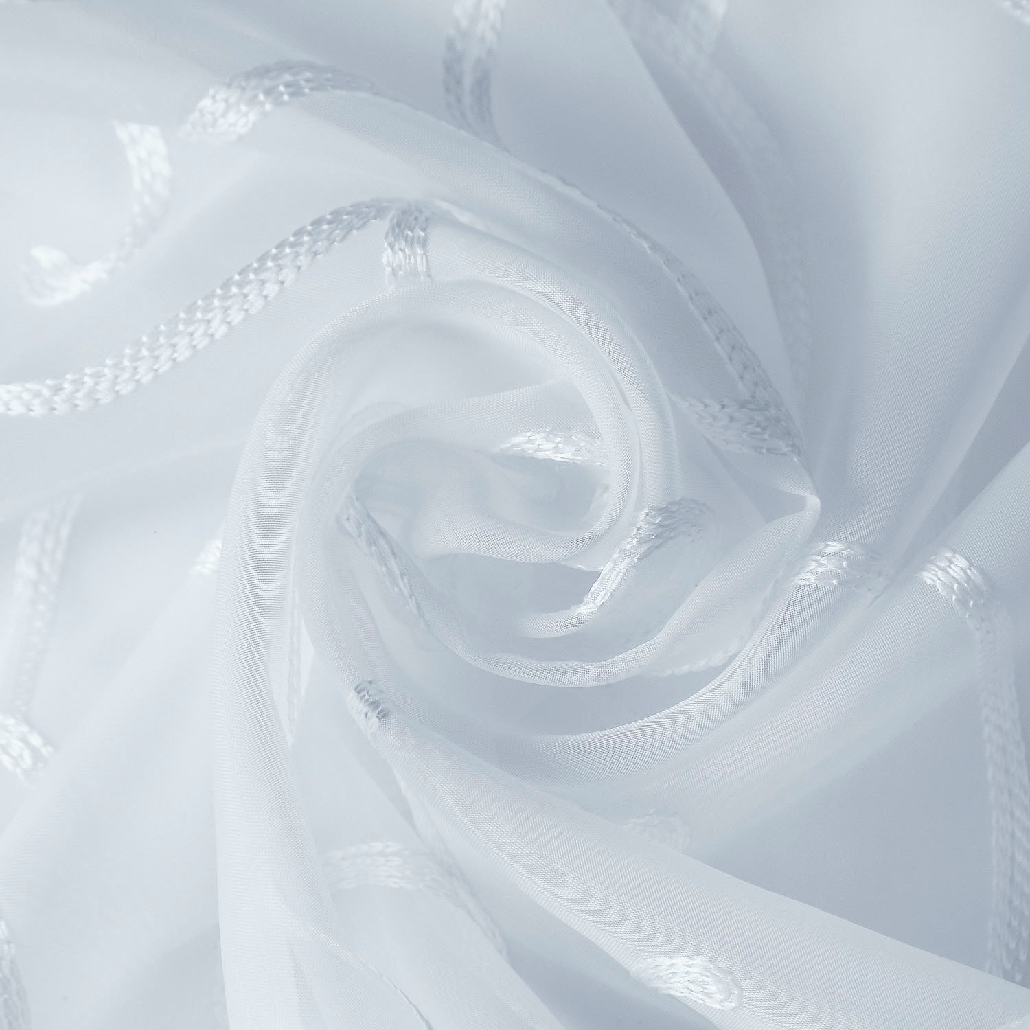 Gerster Rideau »Rachel« Œillet 1 cuis tlg. Ösenschal bestickt allover