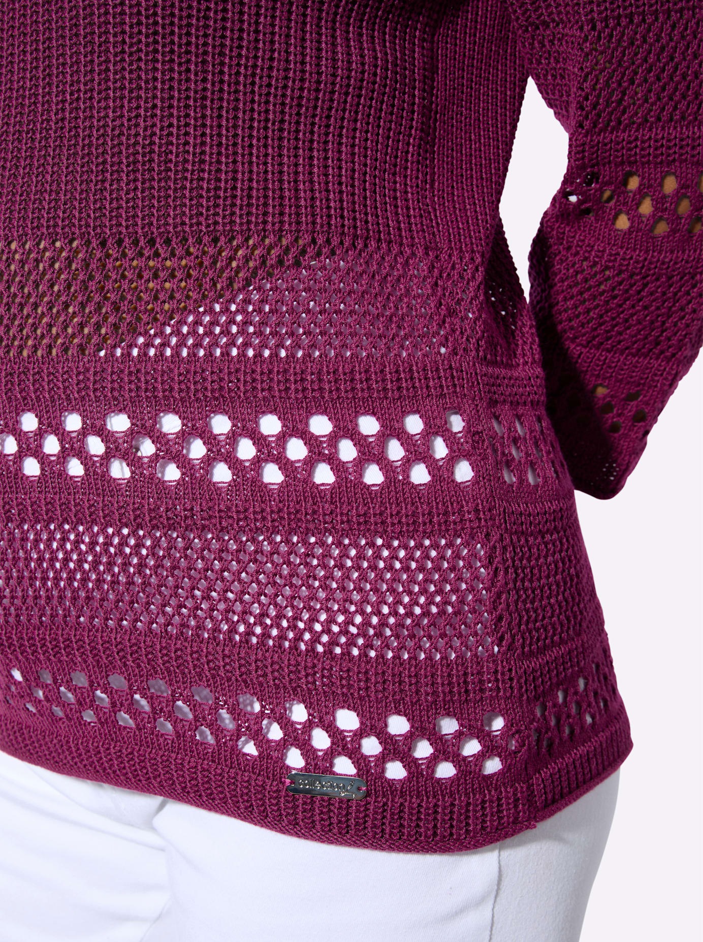 Casual Looks Pull à manches 3/4 »Ajour-Pullover«