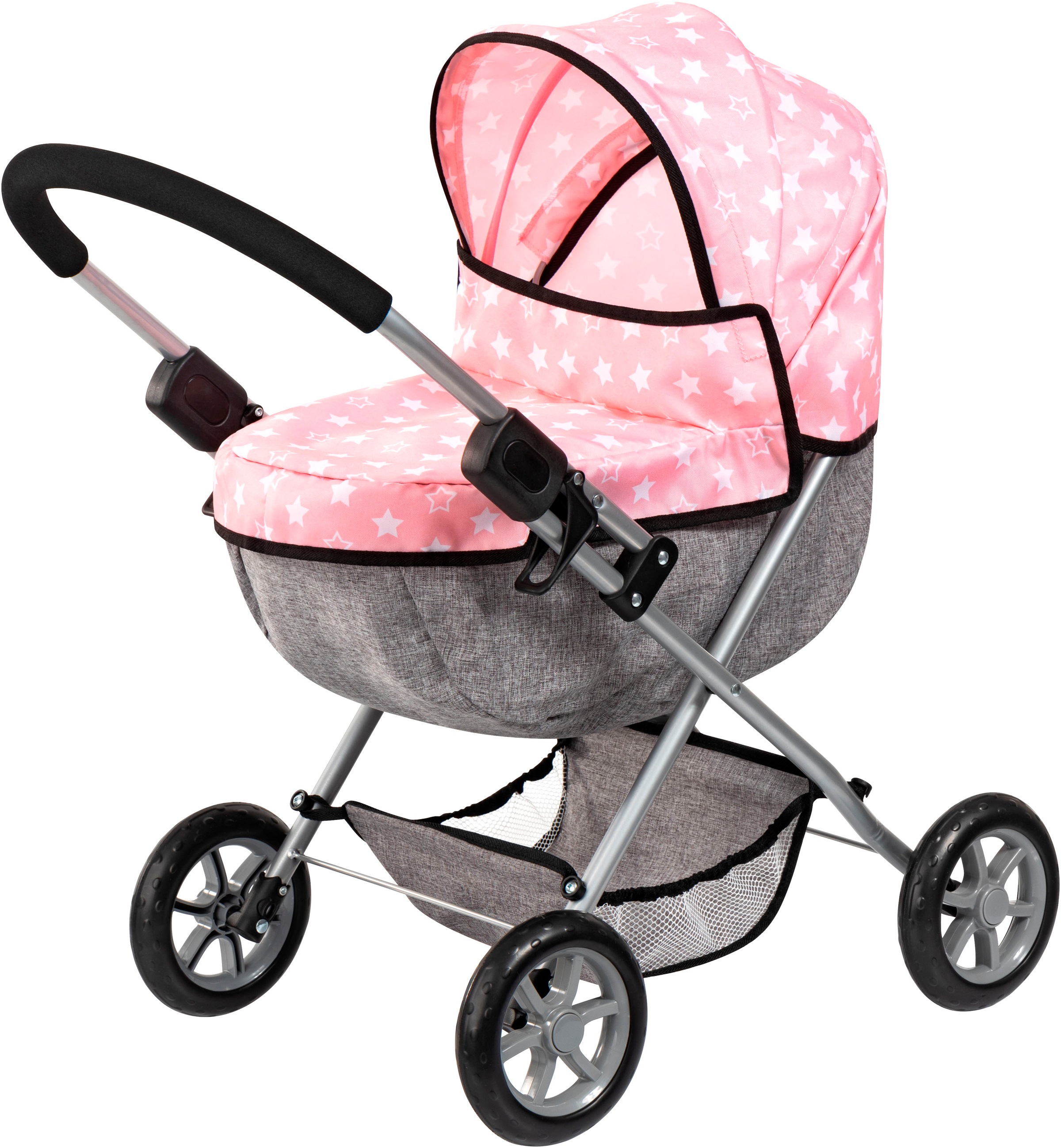 Bayer Puppenwagen »Cosy Set, rosa« mit Puppenhochstuhl und Wickeltasche