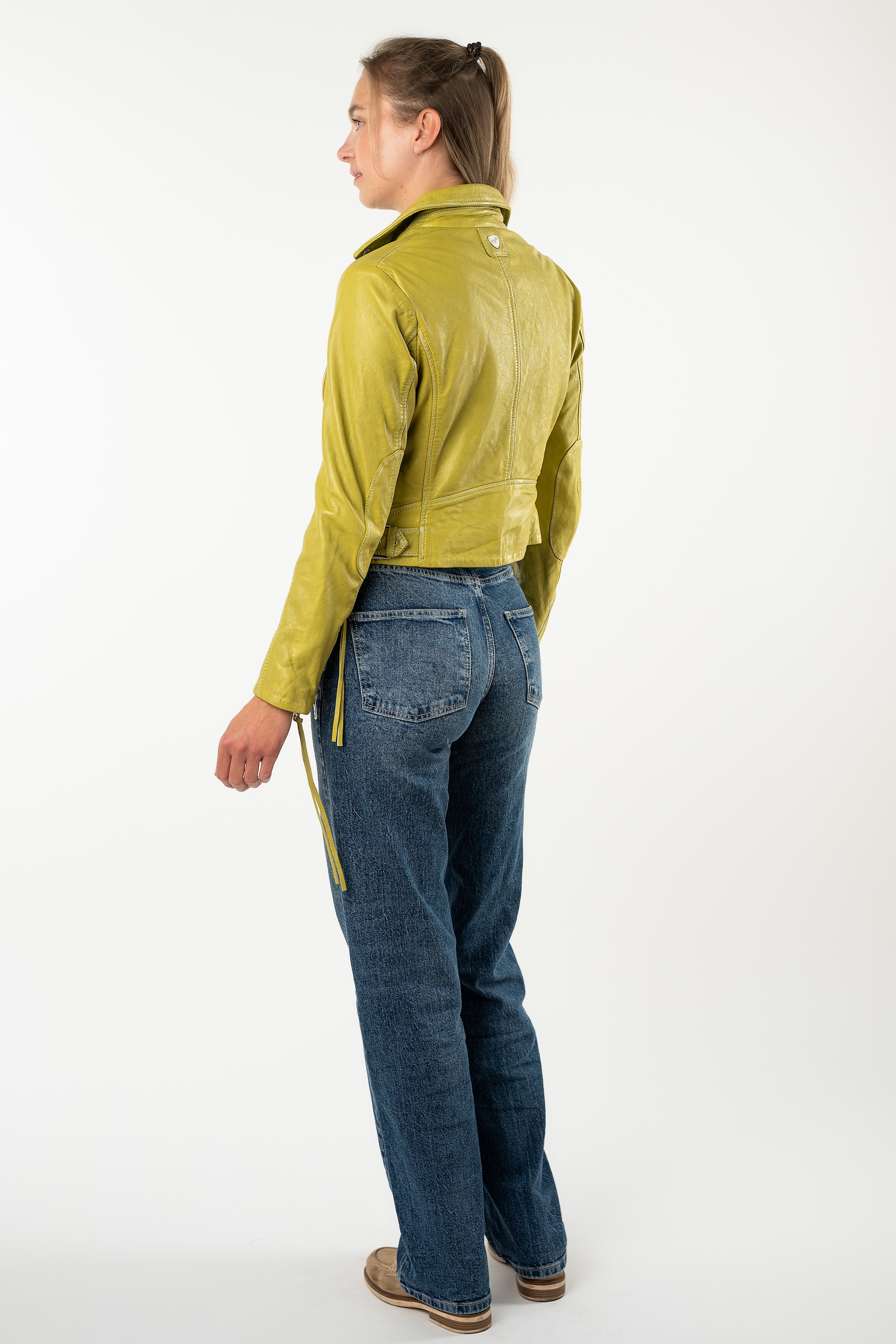 Mauritius Lederjacke »MWBatuh« mit Fransen-Details, Reverskragen