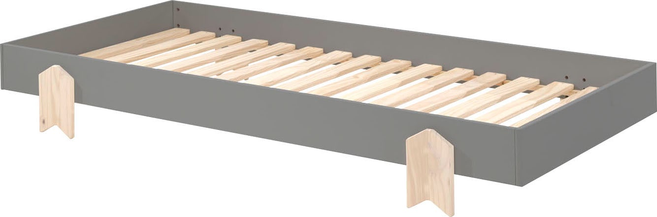 Vipack Lit d'enfant »Modulo« Fabriqué en Europe,  lit pour jeunes, lit simple, lit superposé avec pieds en forme de flèche