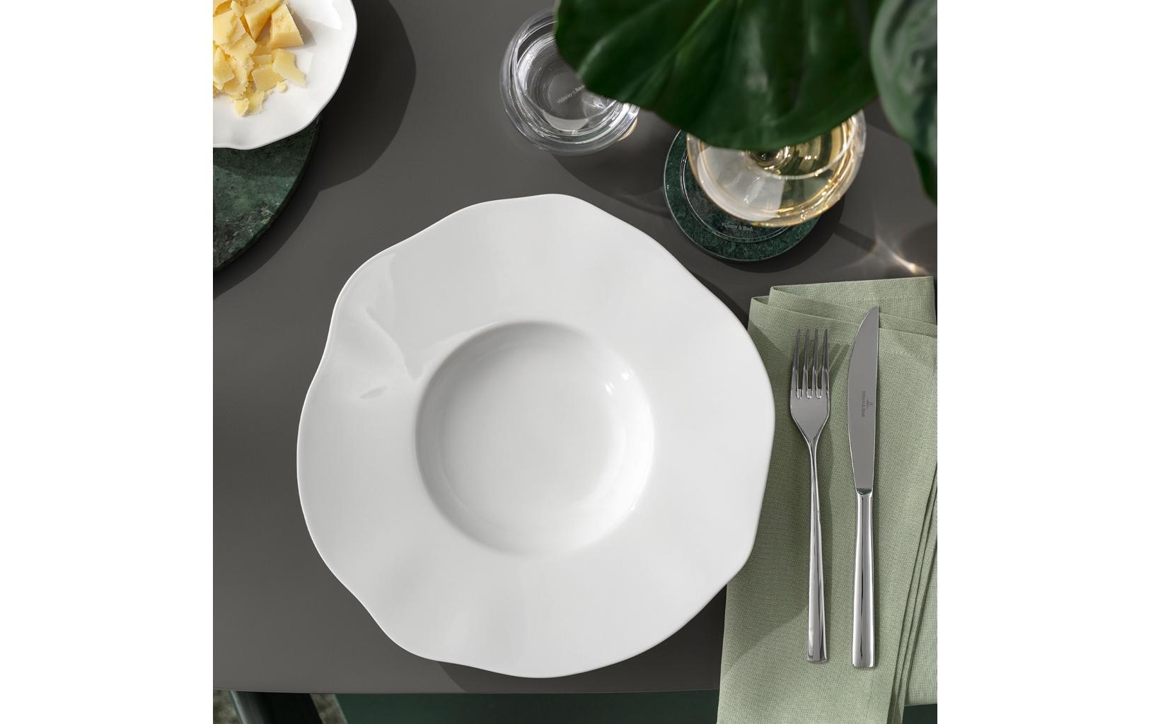 Villeroy & Boch Assiette à pâtes »Pura 4 Stück« Eleganter tiefer Teller aus hochwertigem Porzellan