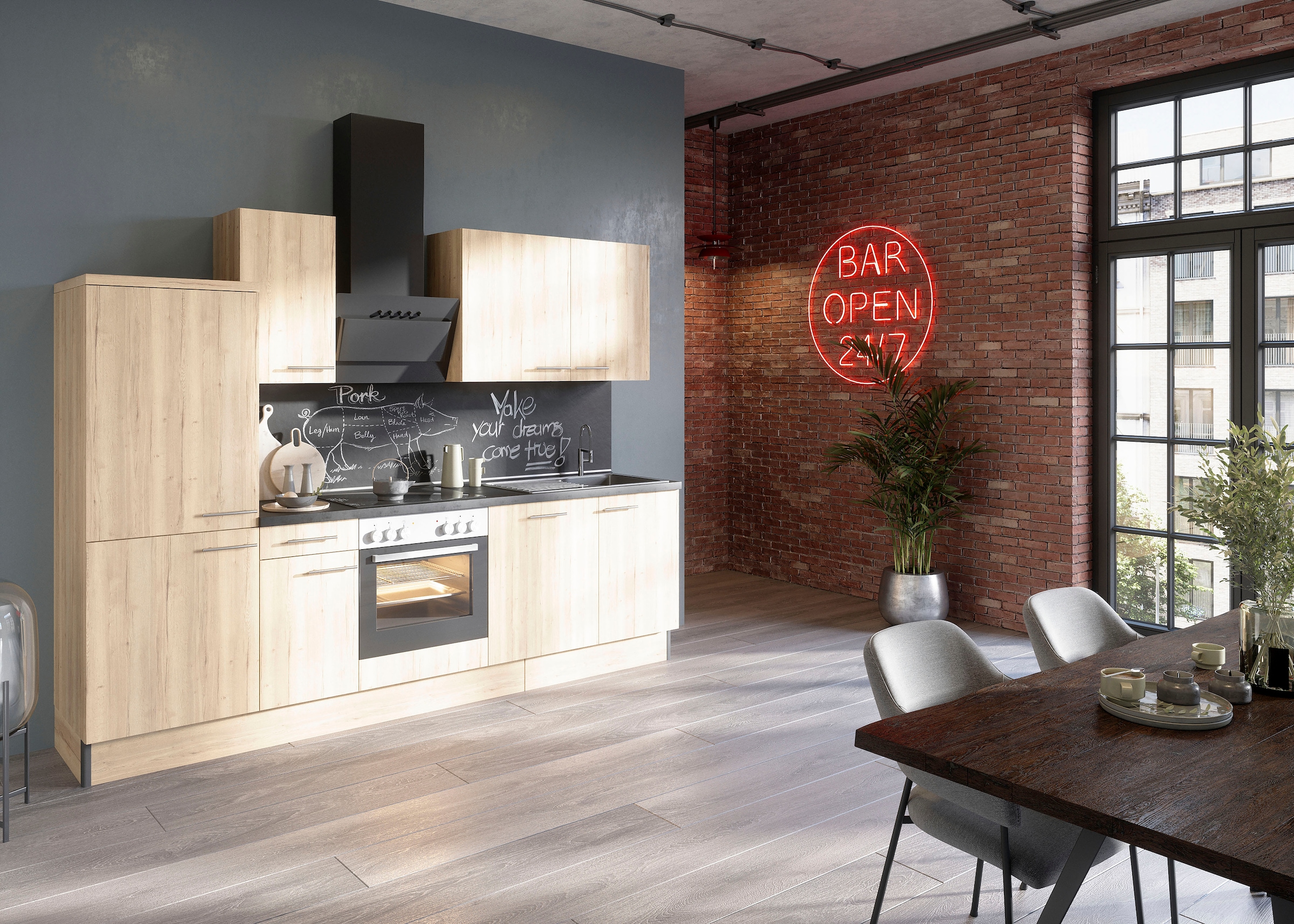 OPTIFIT Cuisine »Klara« Breite 270 cm, wahlweise mit E-Geräten