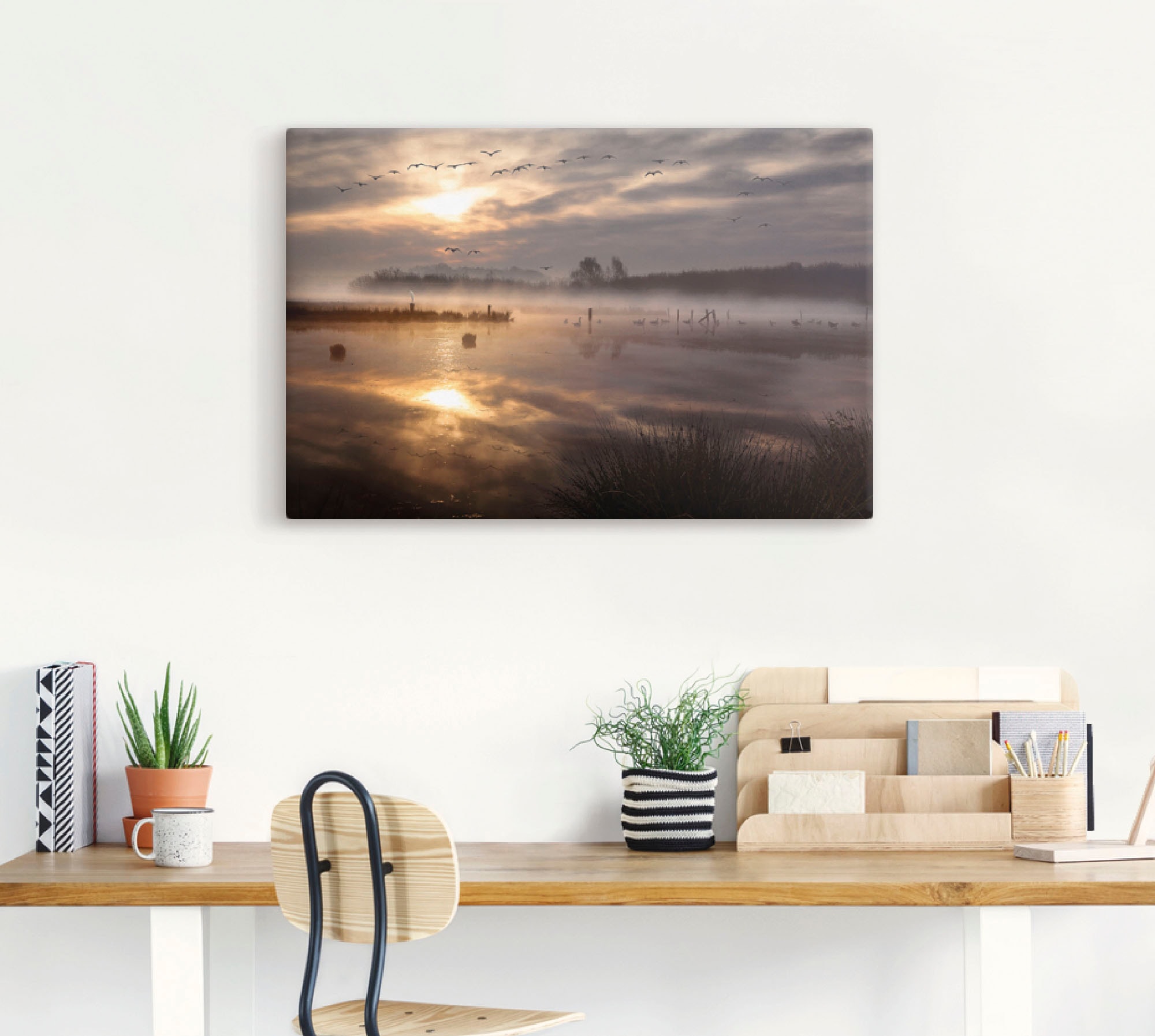 Artland Tableau sur toile »Aufbruch der Zugvögel« 1 cuis tlg. auf Holzrahmen gespannt