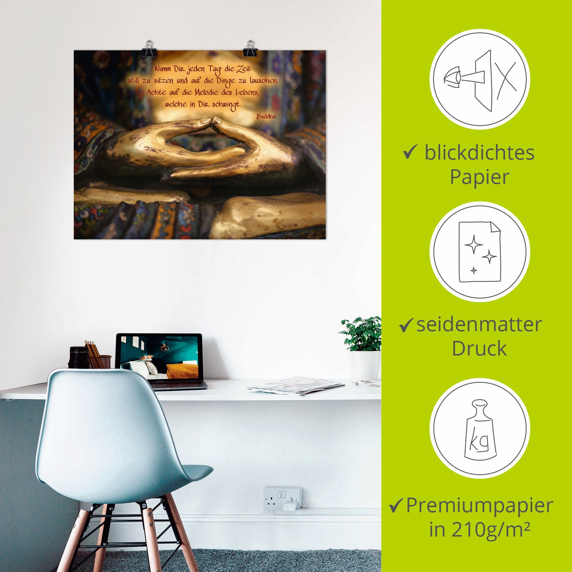 Artland Fresque murale »Weisheit« 1 cuis tlg. als Leinwandbild, Poster in verschied. Grössen