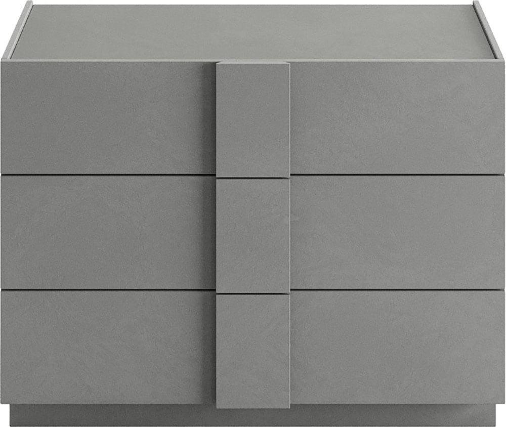 Home affaire Schubkastenkommode »Jupiter, Kommode, Stauraumkommode, Beistellkommode, 2 Schubladen« B/T/H 110/83/52 cm, moderne Griffblende, trendiges Steingrau, kompakt