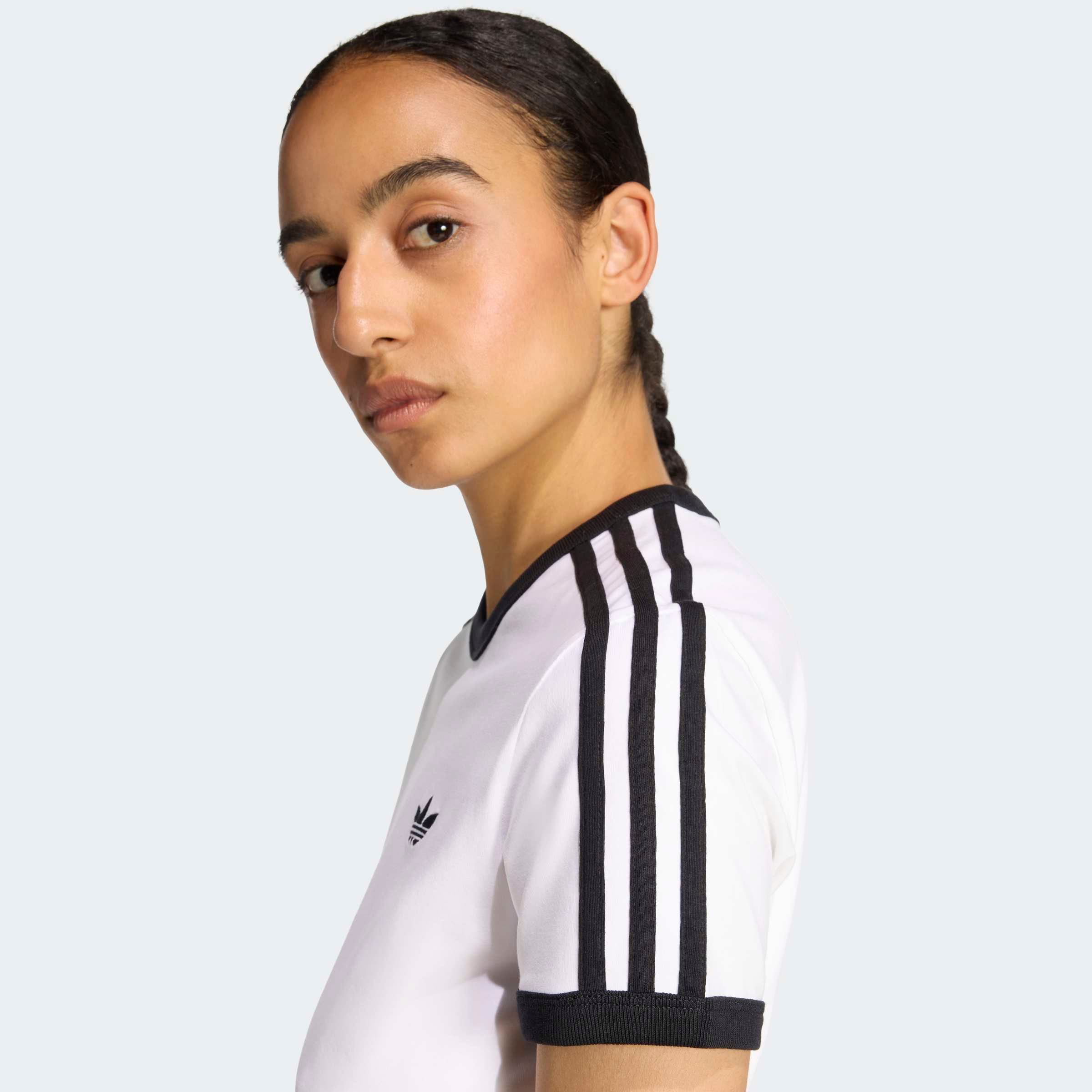 adidas Originals T-Shirt »3-STREIFEN, SCHMAL GESCHNITTEN« sanft anliegende Passform, ohne Verschluss, für sportlichen Look
