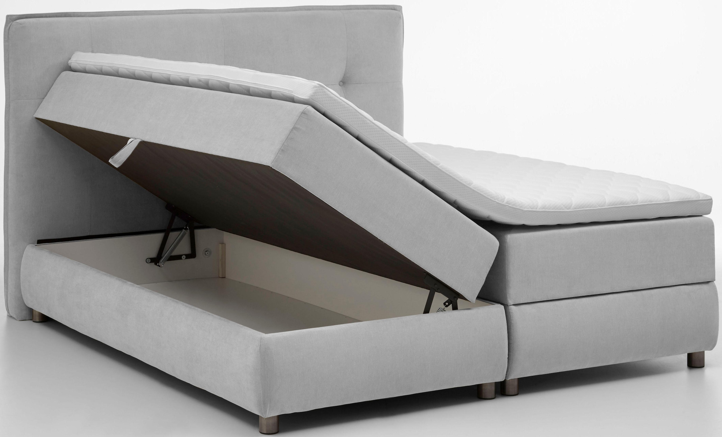 ATLANTIC home collection Lit boxspring »Tilo« mit Tonnentaschen-Federkernmatratze, inkl. Bettkasten und Topper
