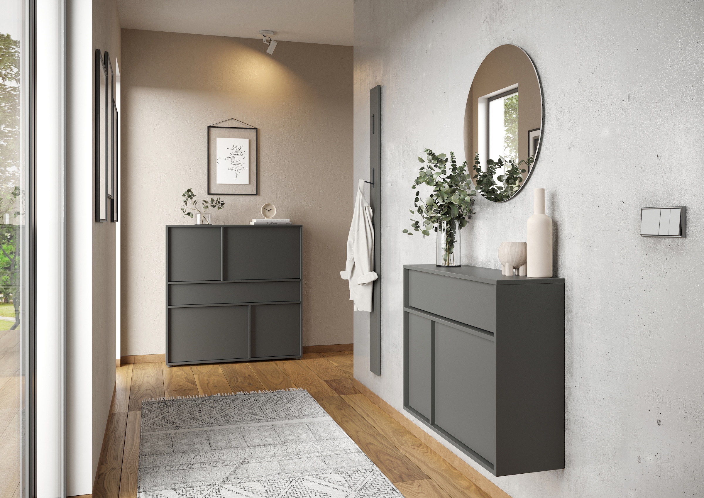 GERMANIA Mehrzweckschrank »Ameca 2.0« stehend montierbar; Flurschrank in geringer Tiefe, Breite 105 cm