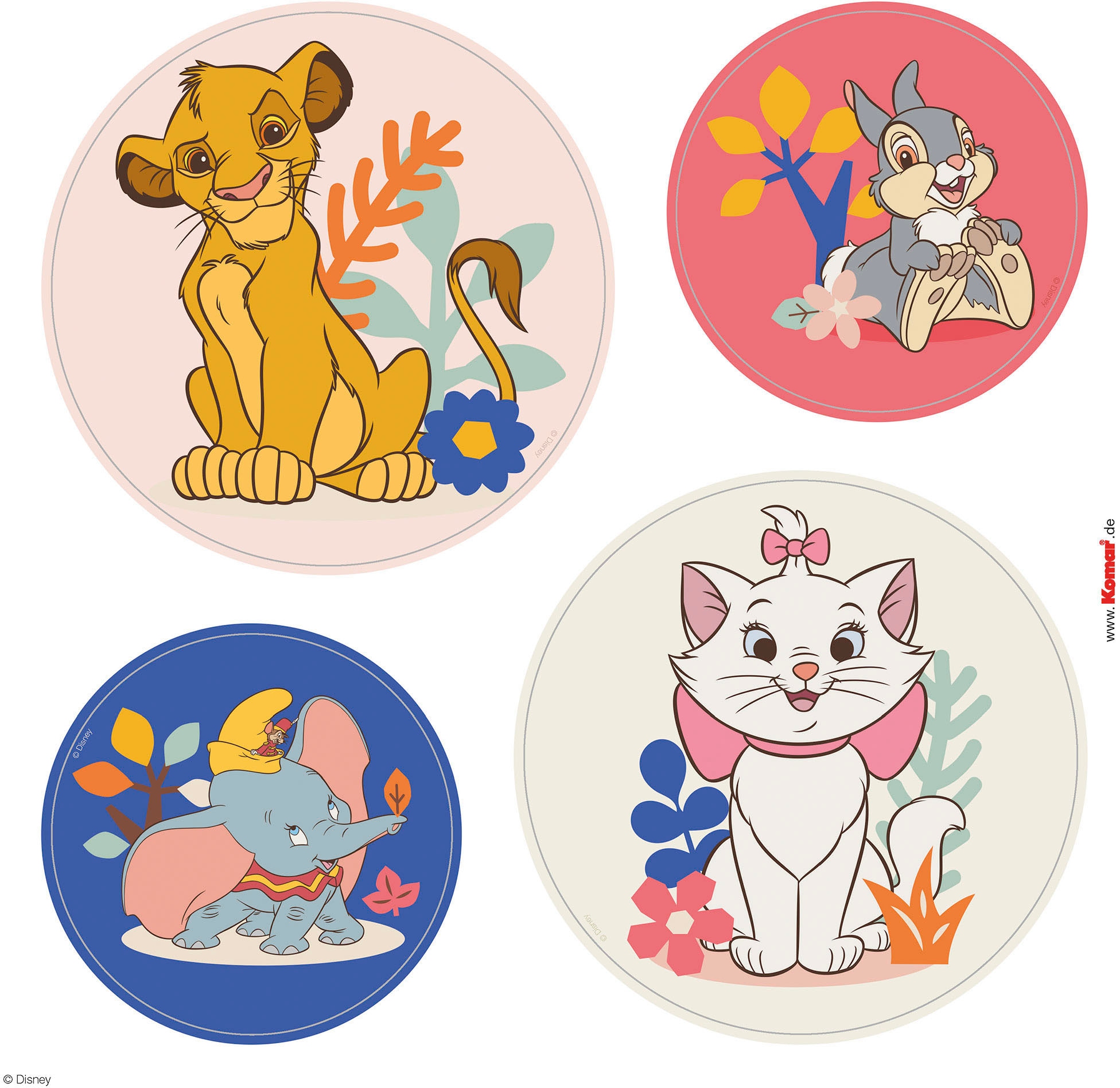 Komar Tableau de fenêtre »Better Together Bubbles - Grösse 30 x 30 cm, 2 Bogen«