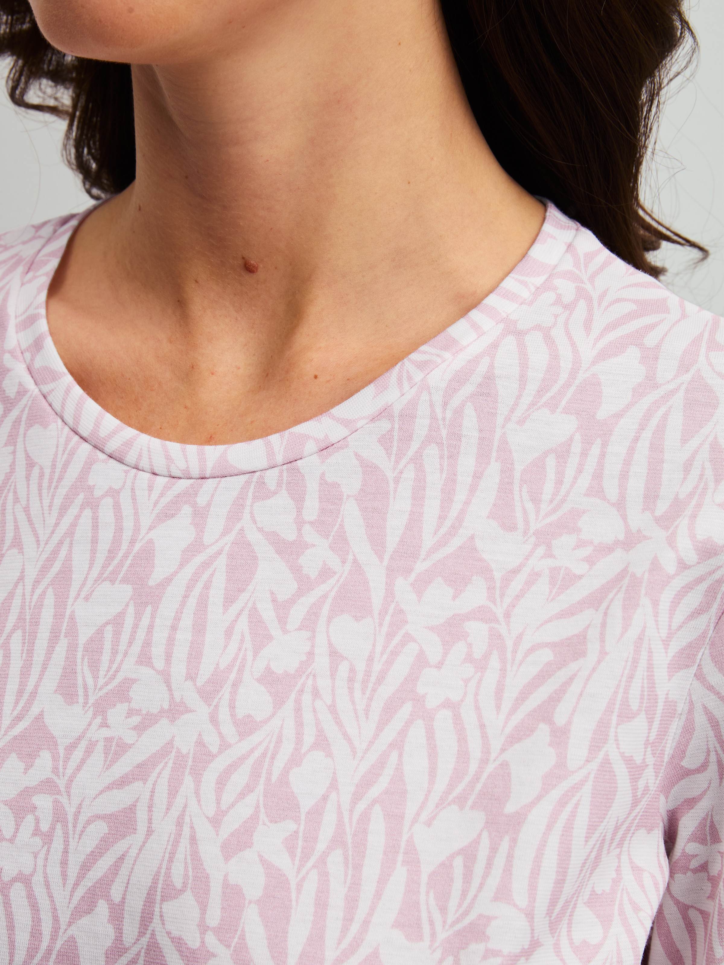 CALIDA Chemise de nuit »Blooming Nights« Sans poches Imprimé intégral, coton pur, manches longues, respirant, doux