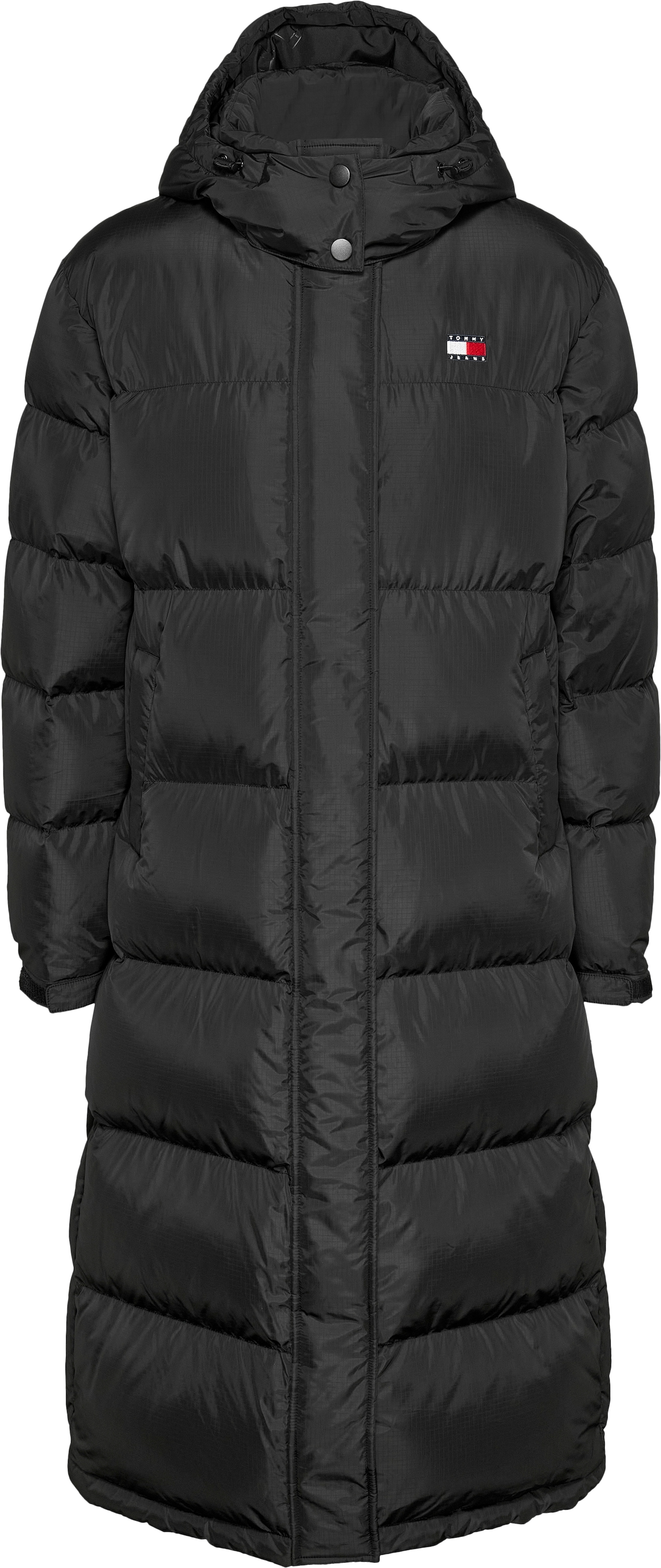 Tommy Jeans Manteau matelassé »TJW ALASKA LONG PUFFER EXT« avec fentes latérales et fermeture à pression