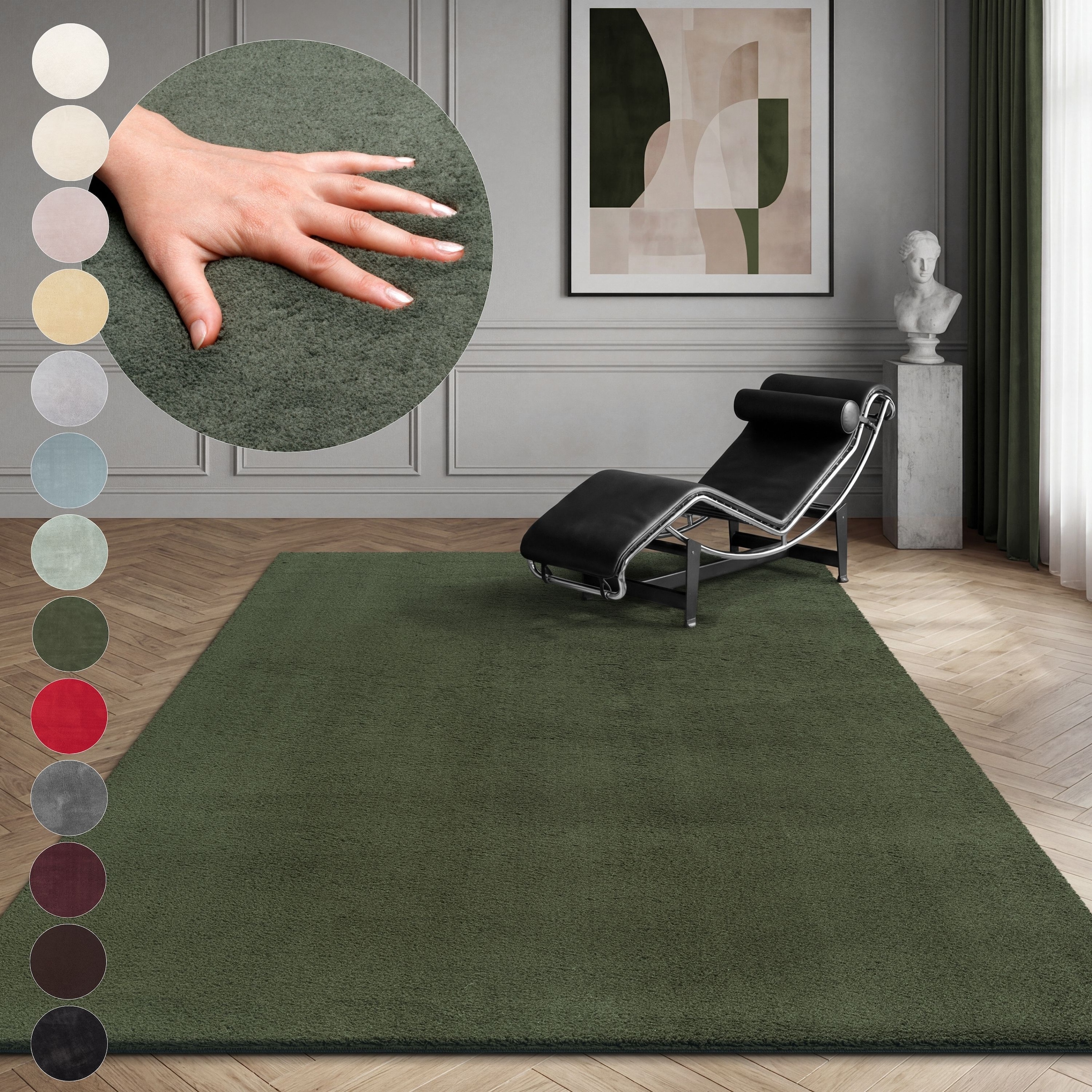 GOODproduct Tapis »Arabell, Kunstfellteppich, Felloptik, waschbar,« Rectangulaire 16 mm Höhe duveteux, moelleux, dessous antidérapant, salon, chambre